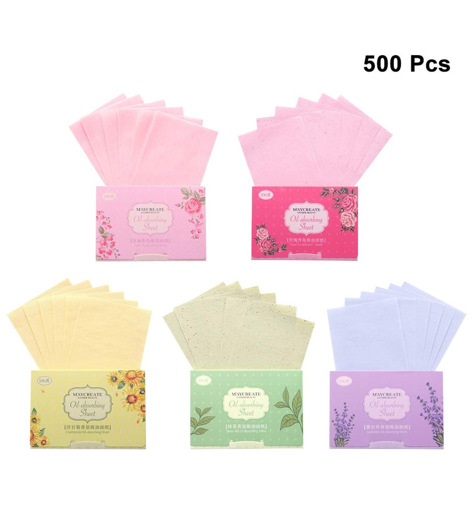 Frcolor 500 Pieces Facial Oil Blotting Paper Facial Skin Care Oil Control Film Oil Absorbing Sheets (Random Color) - Buy Online on GoSupps.com