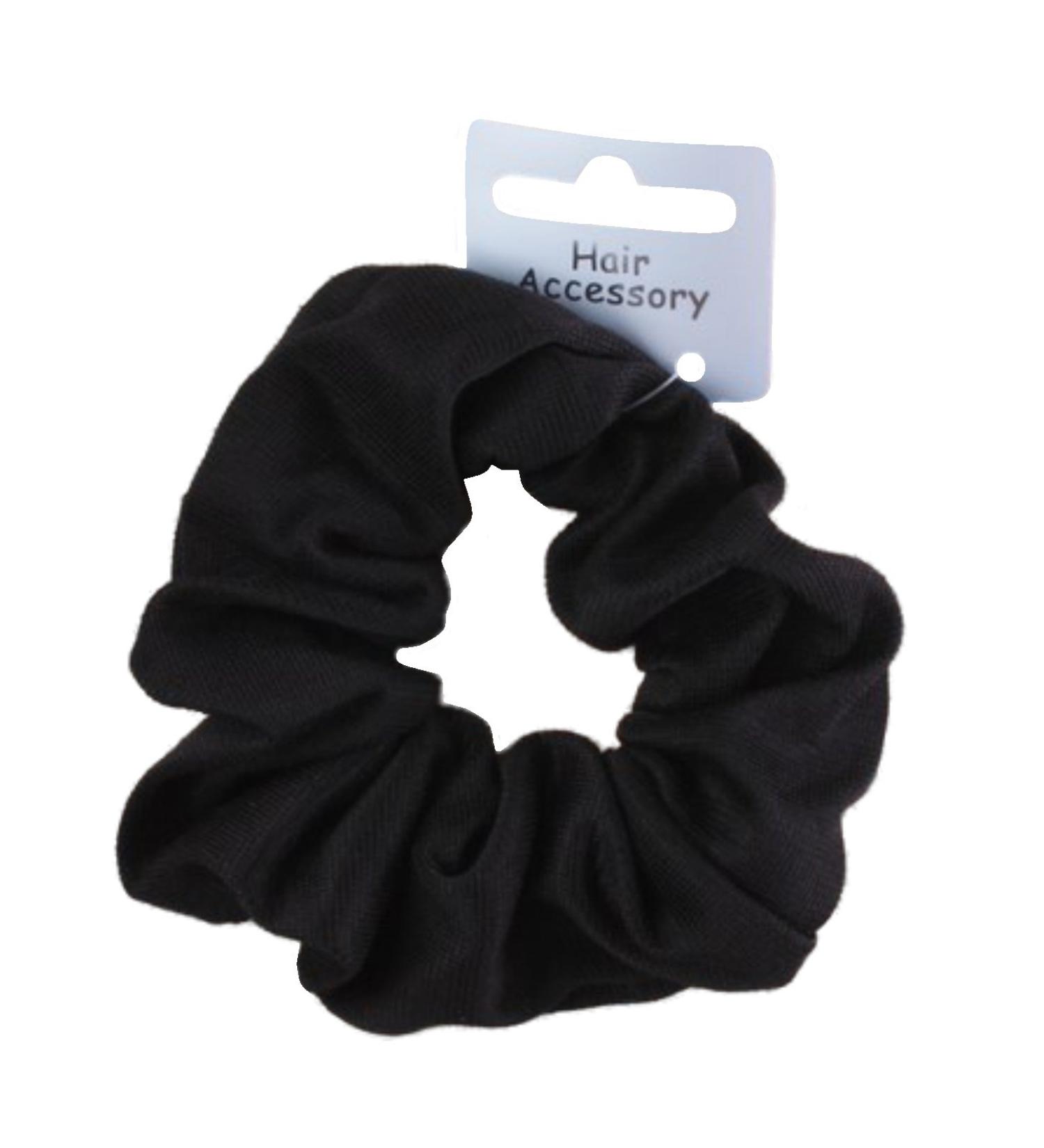 Pritties Accessories Schwarzes weiches Jersey-Stoff-Haargummi-Bommel-elastisches Haarband Schwarz 1 pieces (1Pack)