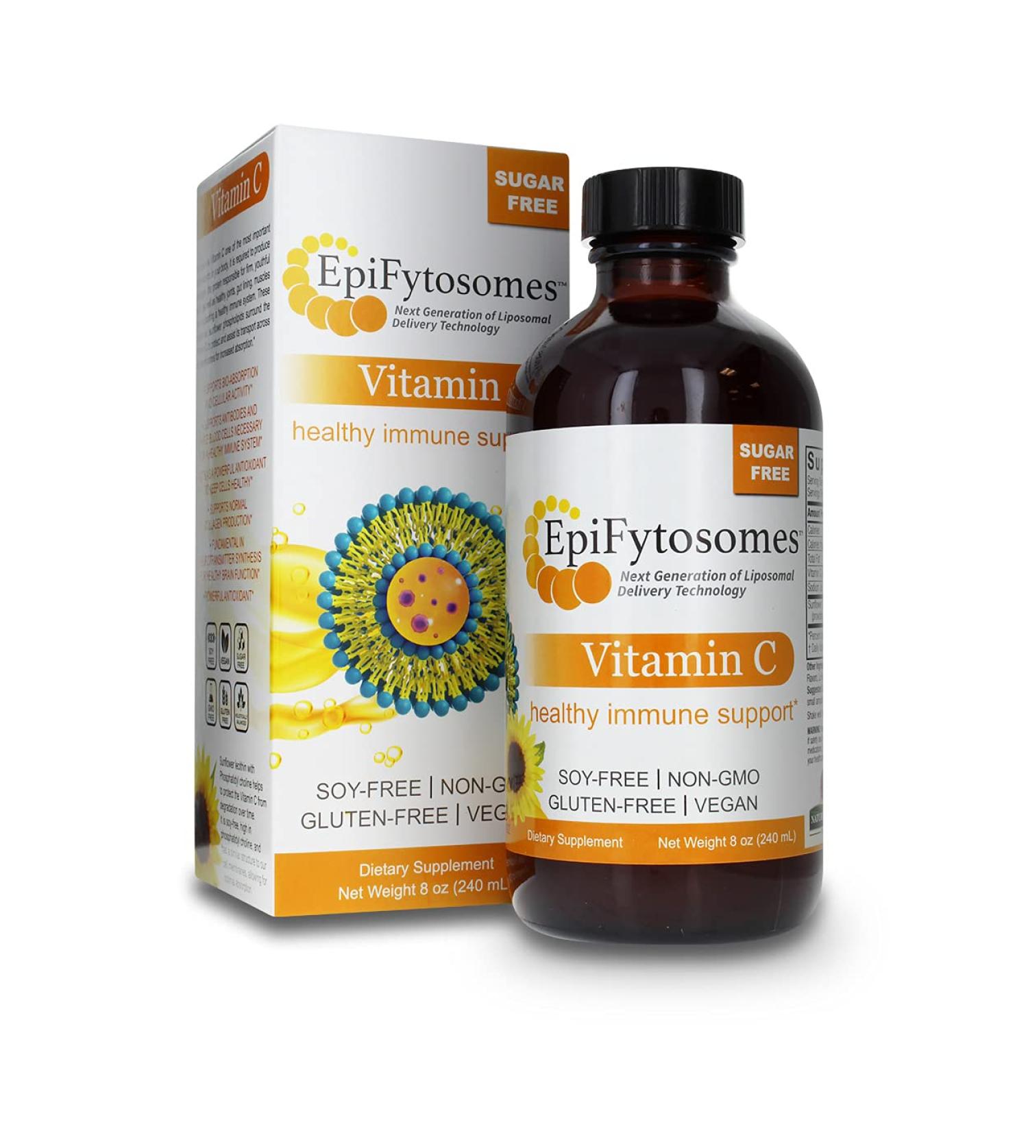 Liposomal Vitamin C Nature s Answer EpiFytosomes Vitamin C 1 000 mg per Serving - Vegan Dietary Supplement - Soy Gluten Free Non GMO - Ideal for Healthy Immune Support - 6 mL (40 Servings per Bottle) - Buy Online on GoSupps.com