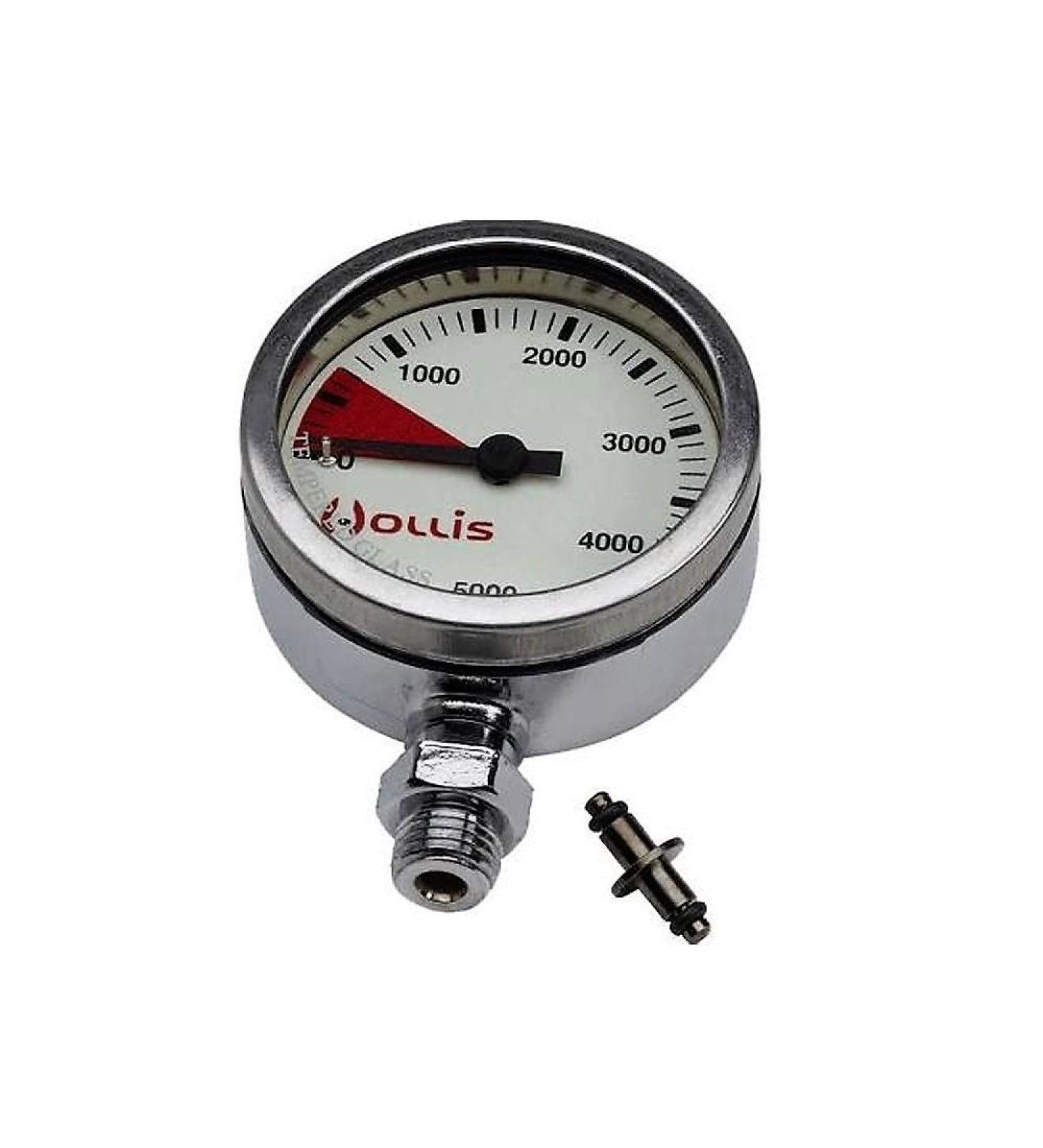 Hollis Heavy Duty Brass Submersible Pressure Gauge with 42 Hose - Enhanced Accuracy (PSI) - Buy Online on GoSupps.com