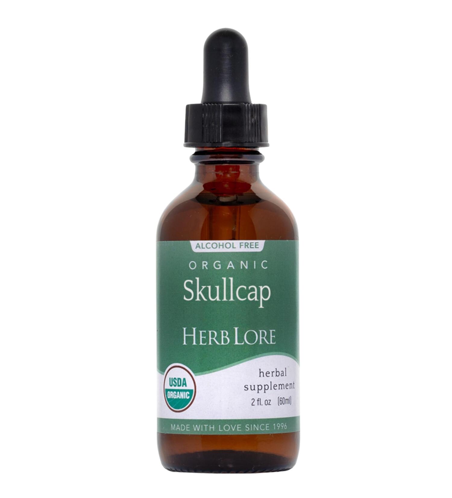 Herb Lore Skullcap Tincture Organic - Alchohol Free Liquid Sleep Aid (2 fl oz) 2 Fl Oz (Pack of 1) - Buy Online on GoSupps.com