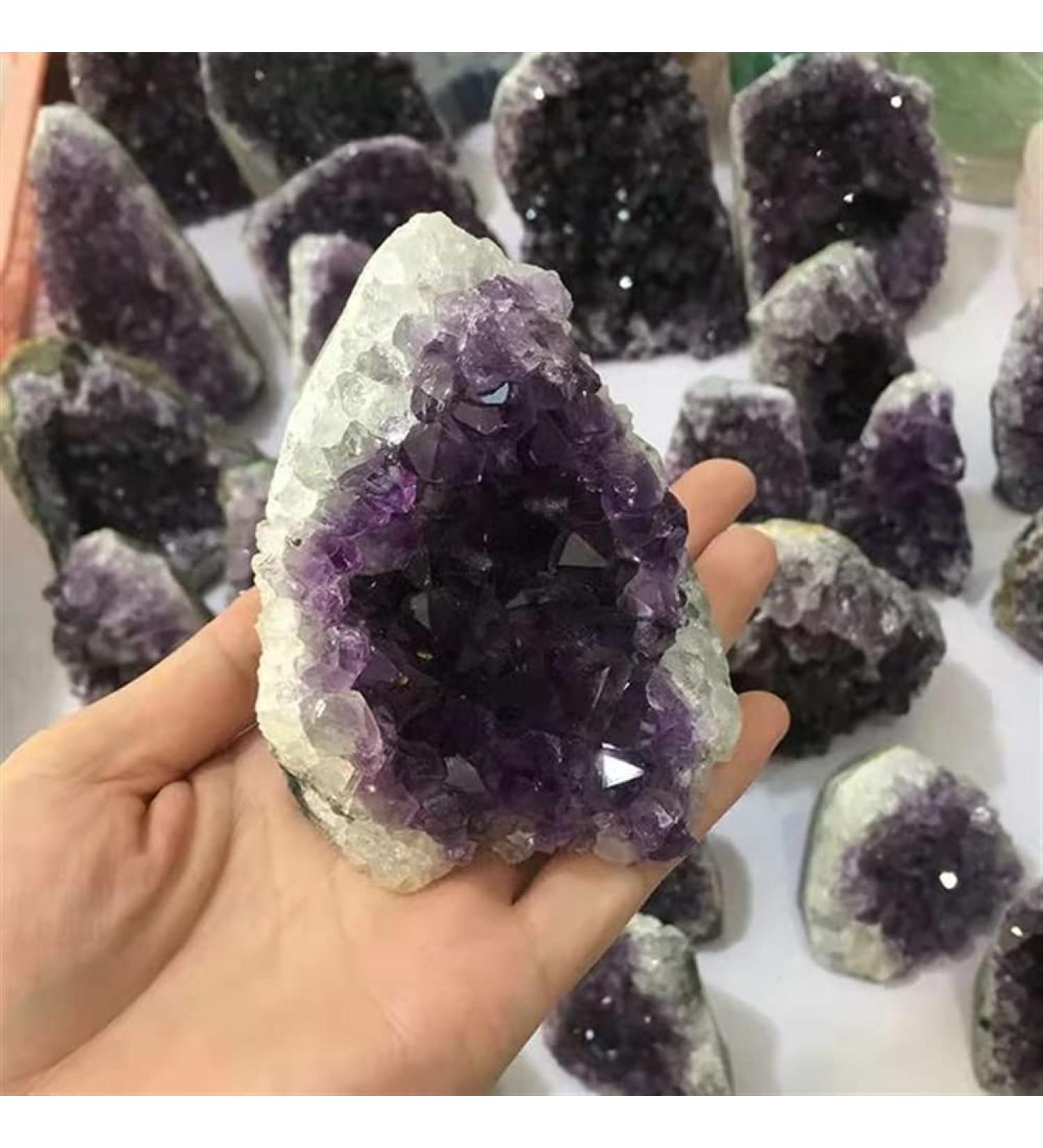 Specimen Healed 500G-1500G Natural Amethyst Quartz Geode Crystal Stone Cluster for 1PC As a Gift FZUGEDRLI (Color : 720g-820g 1pc) - Buy Online on GoSupps.com