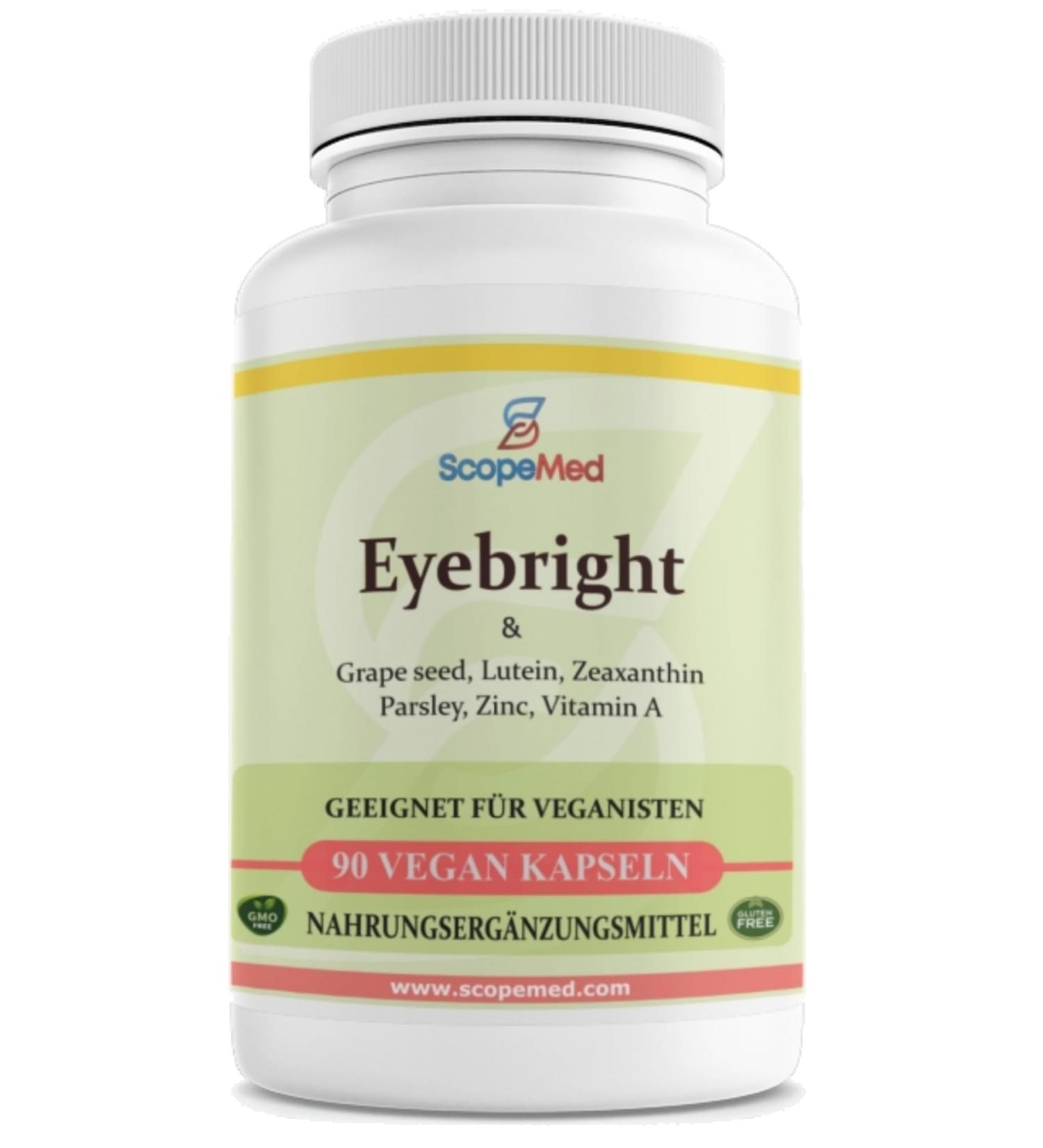 Eyes Complex - Natural Eye Vitamins with Eyebright Grape Seed Lutein & Zeaxanthin | Vegan 3-Month Supply - Buy Online on GoSupps.com