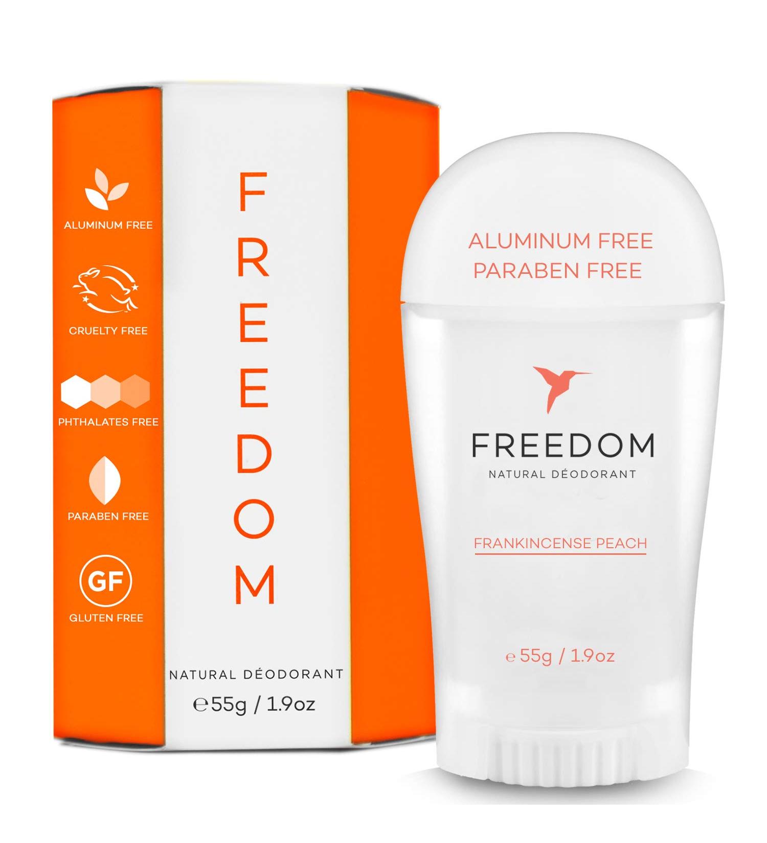 Freedom Deodorant Frankincense Peach 1.9 oz - Natural, Long-Lasting Protection - Buy Online on GoSupps.com