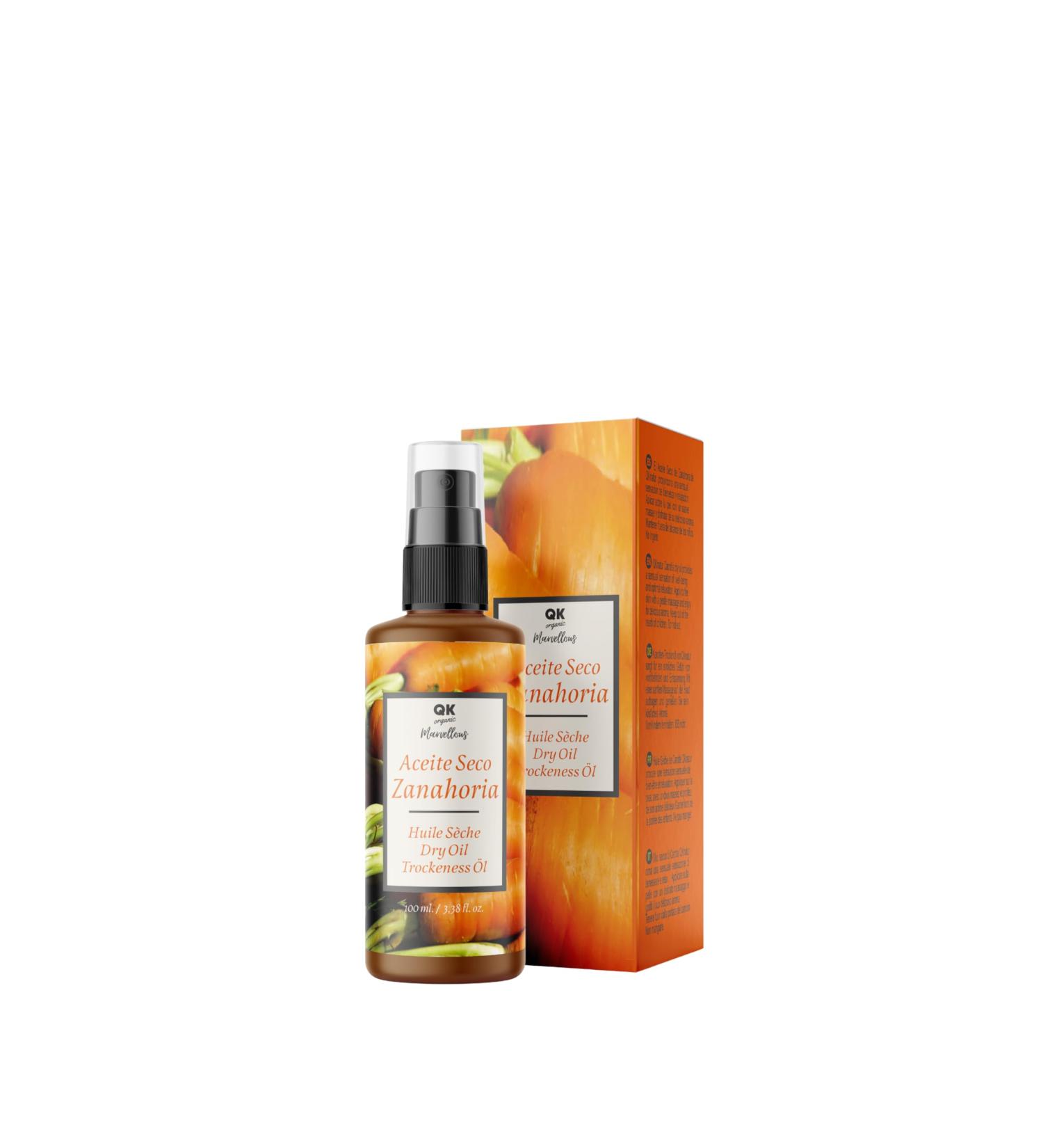 QKnatur - Carrot Dry Oil -100 ml. Fast Absorption. Natural solar tanner Moisturizes Rejuvenates and gives luminosity to the skin - Repairs hair - Buy Online on GoSupps.com