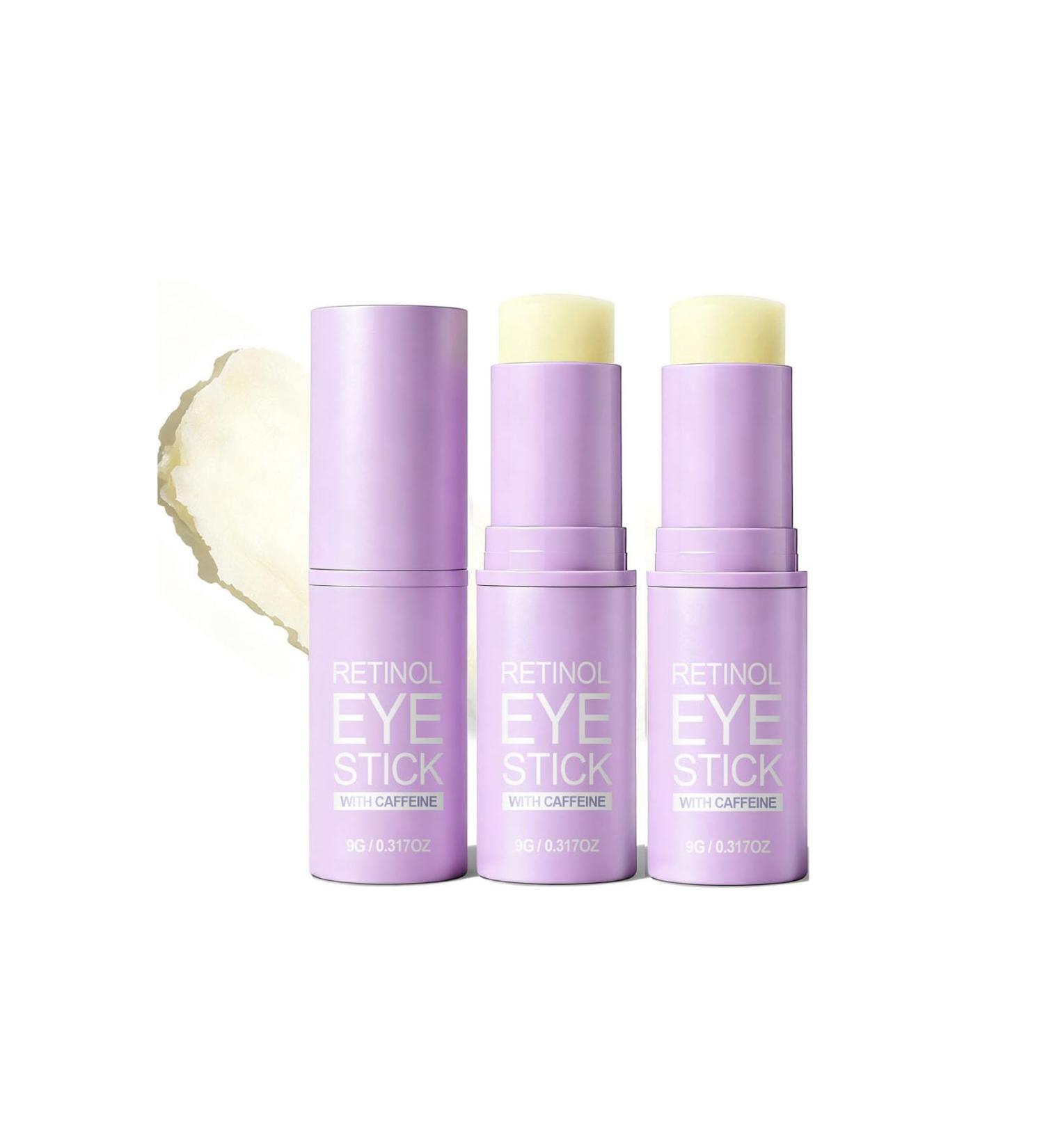 Retinol & Caffeine Eye Balm Stick Retinol Eye Stick for Dark Circles Puffiness Gentle Firming & Hydrating Dark Circles Under Eye Treatment Cream Reduce Wrinkles and Fine Lines - 2PCS - Buy Online on GoSupps.com