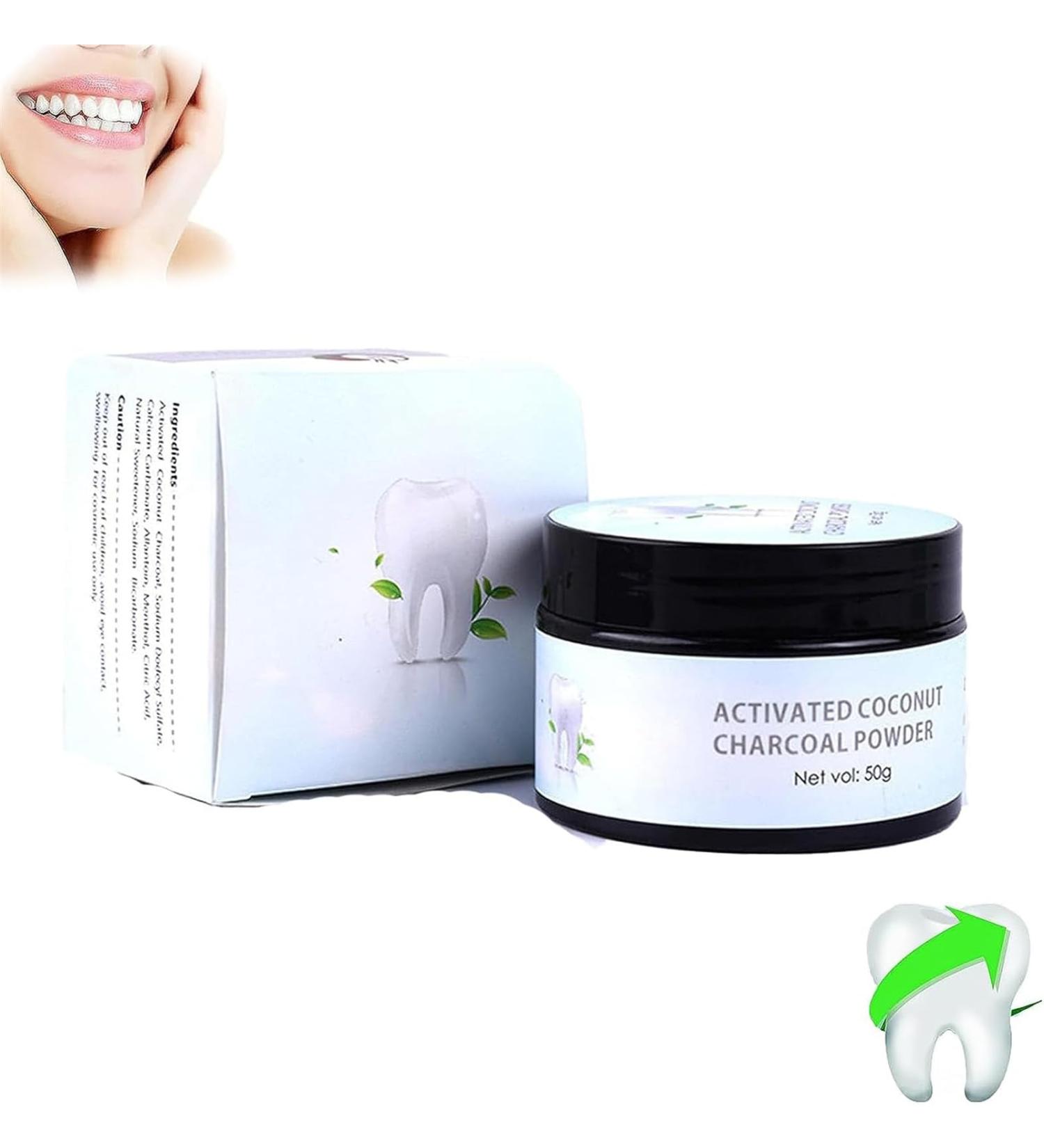 2024 New Tooth Whitening Powder Activated Coconut Teeth Whitening Powder Baking Soda Carbon Tooth Powder Tooth Whitening Effective Remover Stains from Coffee - Buy Online on GoSupps.com