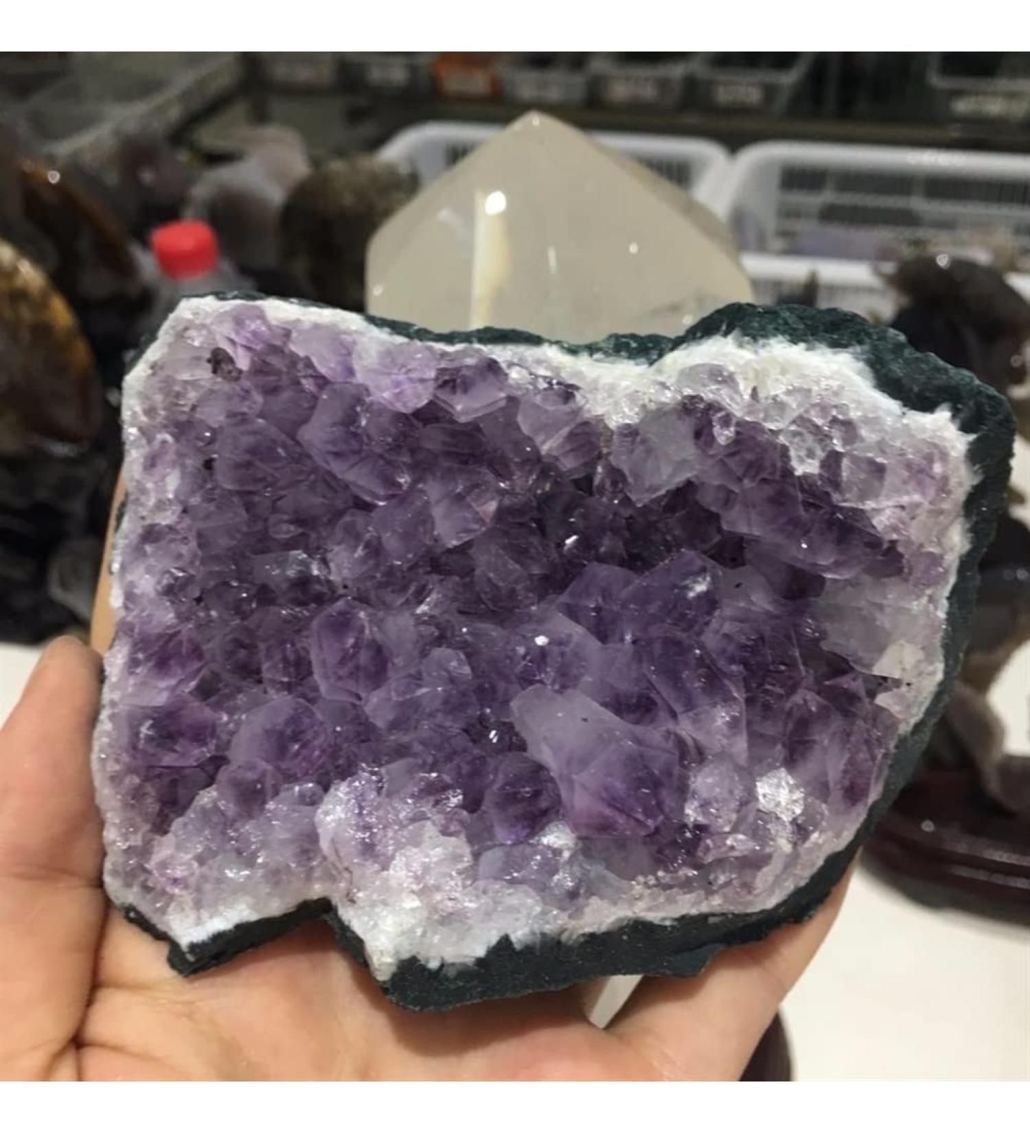 Home Decoration Big Size Natural Amethyst Crystal Cluster Uruguay Amethyst geode Specimen Stones - Buy Online on GoSupps.com