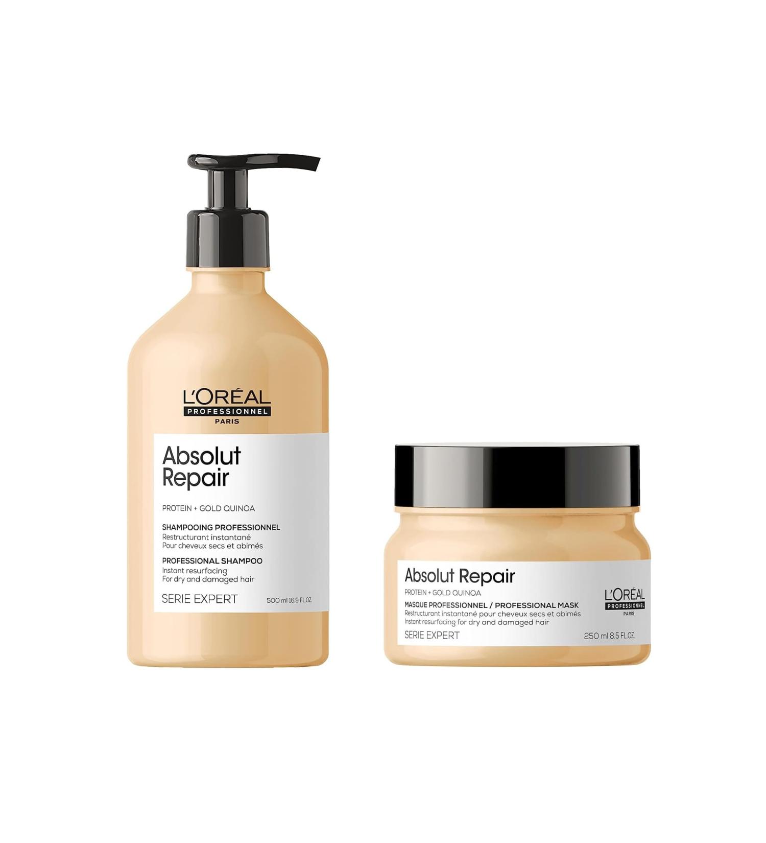 L'Or al Professionnel Paris L'Or al Professionnel Absolut Repair Large Routine Dry & Damaged Hair Repairing Shampoo Restructuring Mask Instantly Repairs Protects & Nourishes the Hair Fiber Expert Series - Buy Online on GoSupps.com
