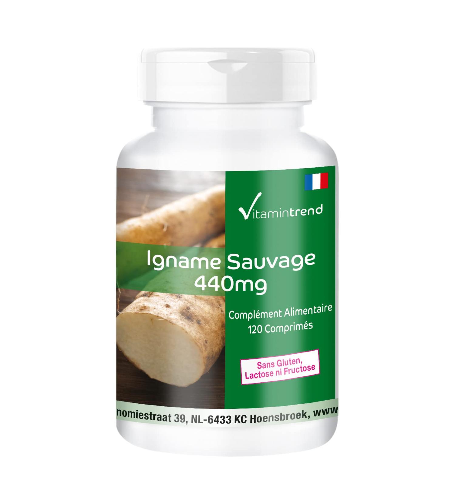 Wild Yam Extract 440mg - 120 Tablets - 20% Diosgenin - Vitamintrend - Yam Extract - High Dosed - Vegan | Vitamintrend  - Buy Online on GoSupps.com