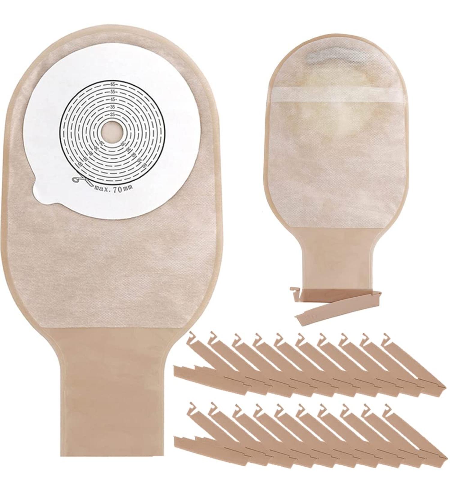 20PCS Colostomy Bags  Ostomy Supplies  One Piece Drainable Ostomy Pouch for Ileostomy Stoma Care  Cut-to-Fit (20-70cm) 20-70-20pcs - Buy Online on GoSupps.com