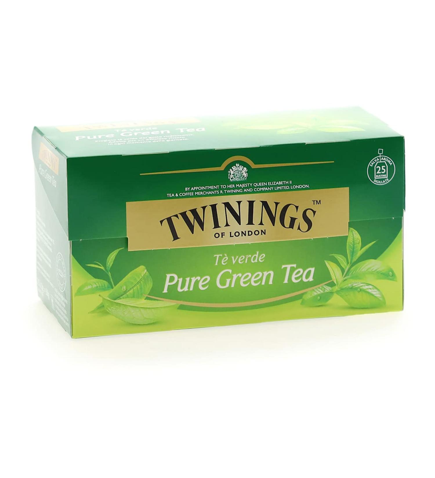 Buy Twinings Pure Green Tea High-Quality Green Tea Bags | 25 Tea Bags (50g) - Fresh Original Flavor | International Shipping - Buy Online on GoSupps.com