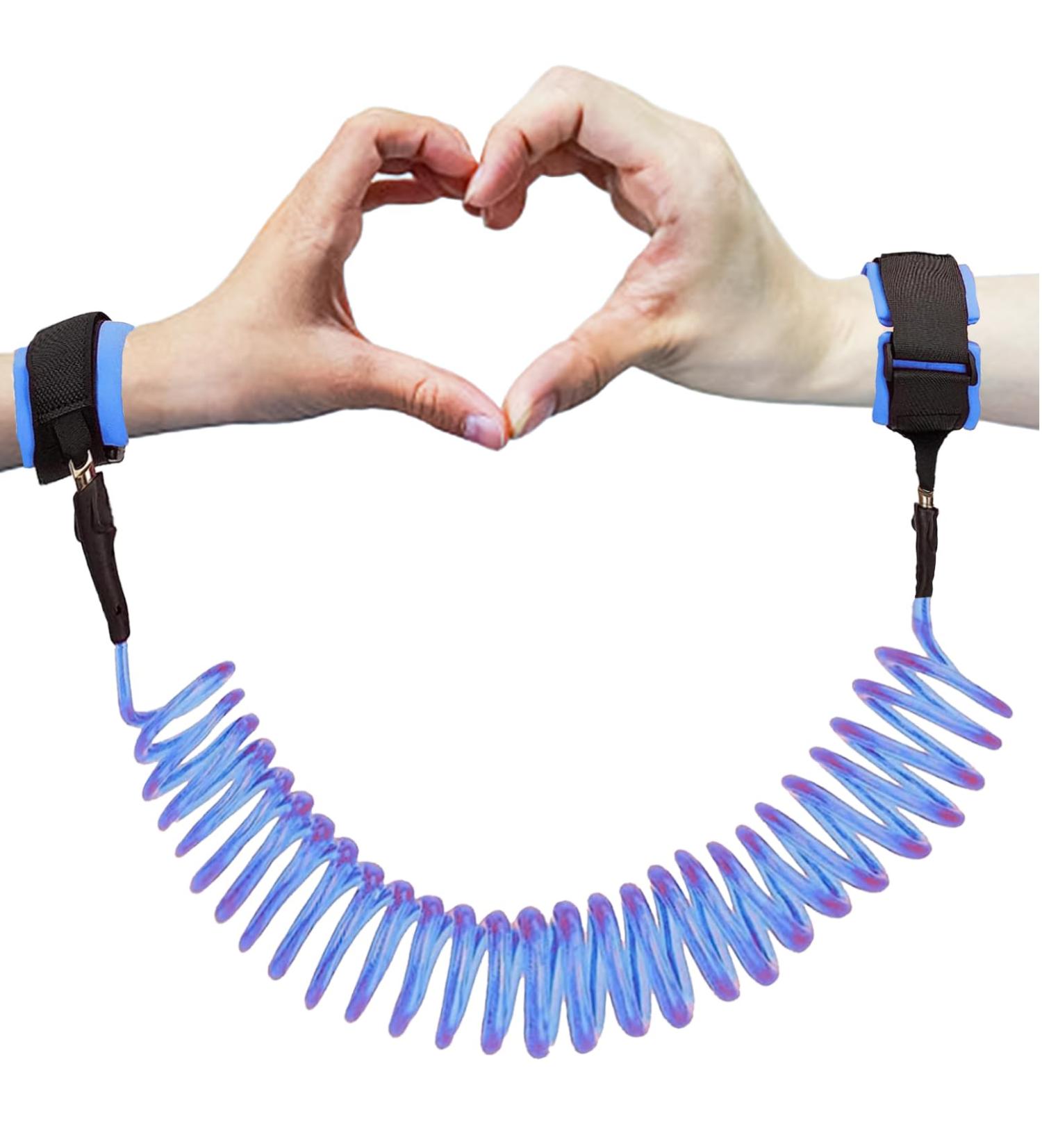 1.5M Toddler Leash | 360 Rotating Wrist Reins | Anti-Lost Wrist Link for Kids - Blue - Buy Online on GoSupps.com