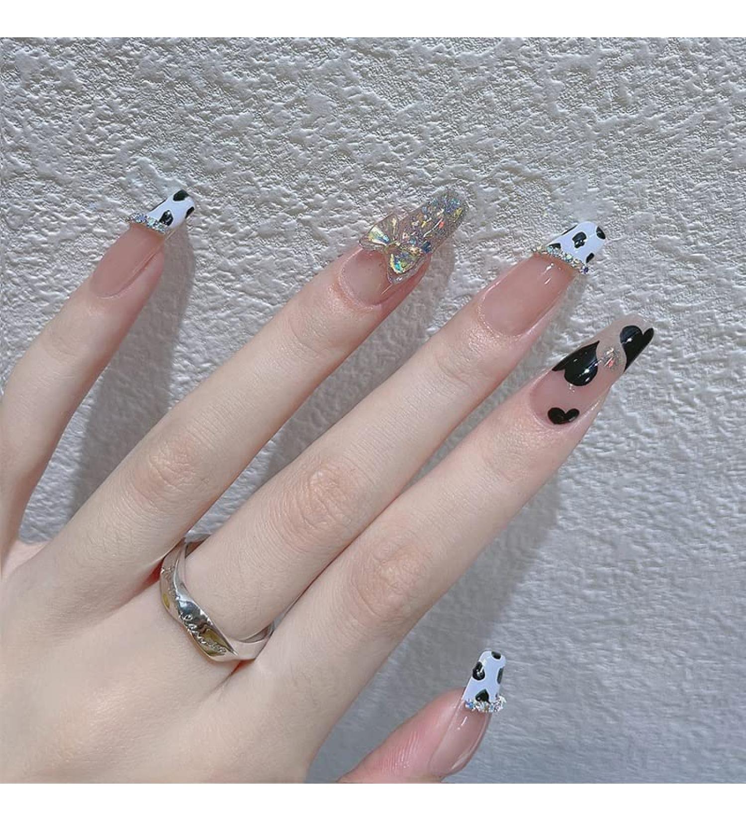 Press on Nails Fake Nails Full Cover Nude False Nails Artificial Finger Acrylic Nail Manicure Kit Artificial Ballerina Nail Tips Fingernails Decoration for Women Girls Nail Art (Color : A) (A) - Buy Online on GoSupps.com