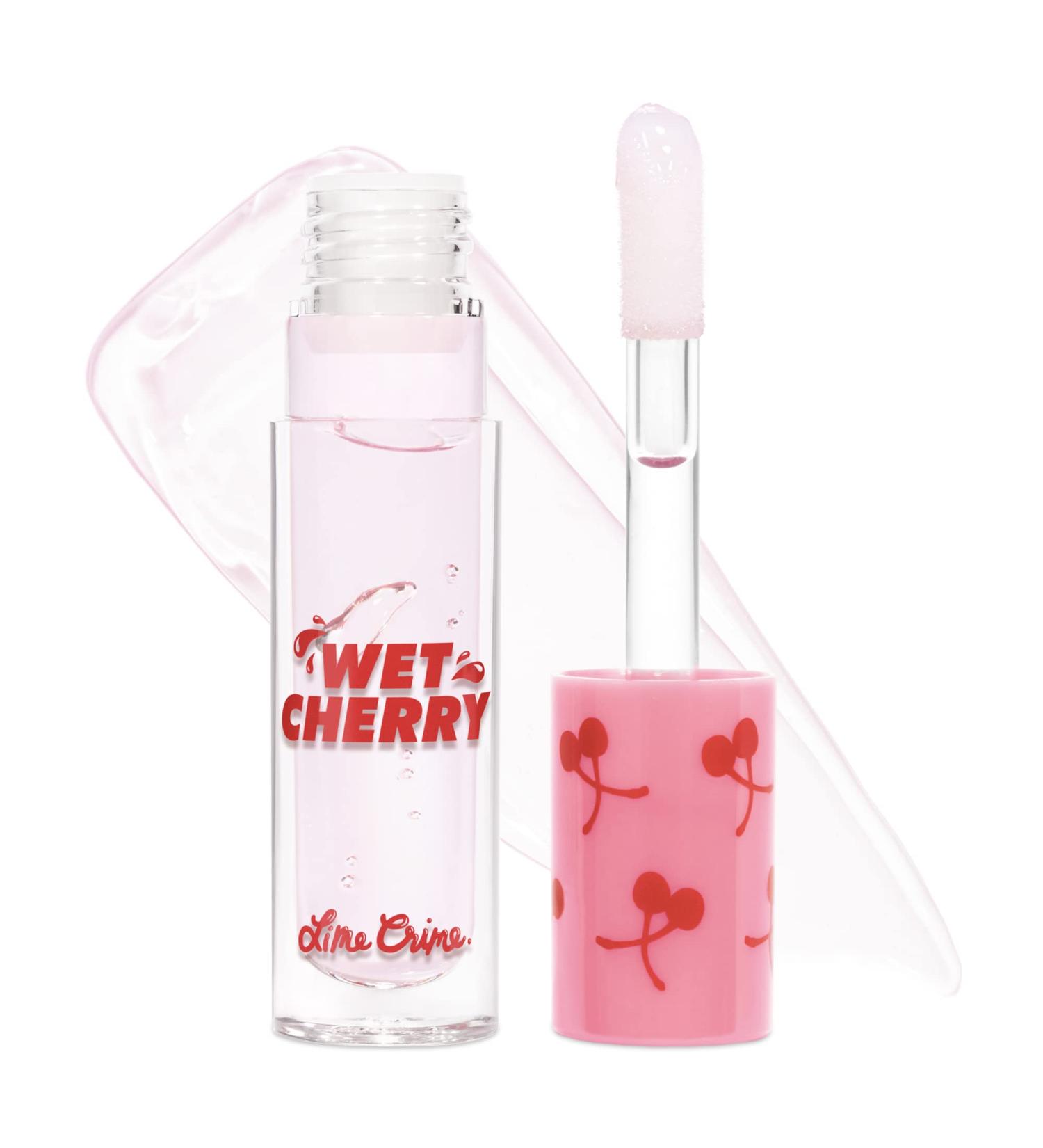 Lime Crime Wet Cherry Lip Gloss Extra Poppin - Cherry Scented Lightweight Plumping Gloss for Non-Sticky, Long-Lasting Shine - Vegan Makeup - Buy Online on GoSupps.com