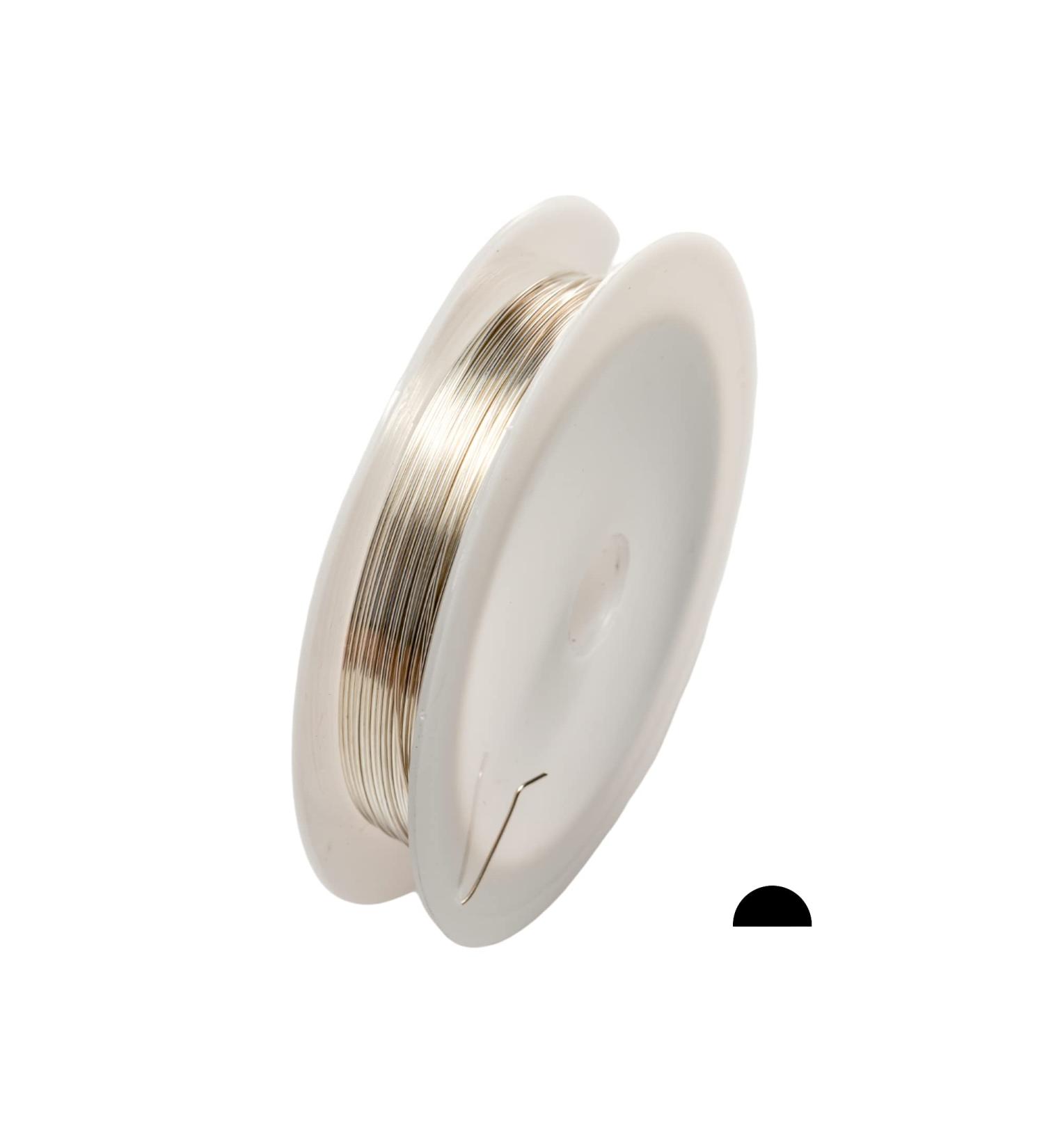 Craft Wire 24 Gauge Half Round 925 Sterling Silver Wire - 25FT USA Made - Buy Online on GoSupps.com