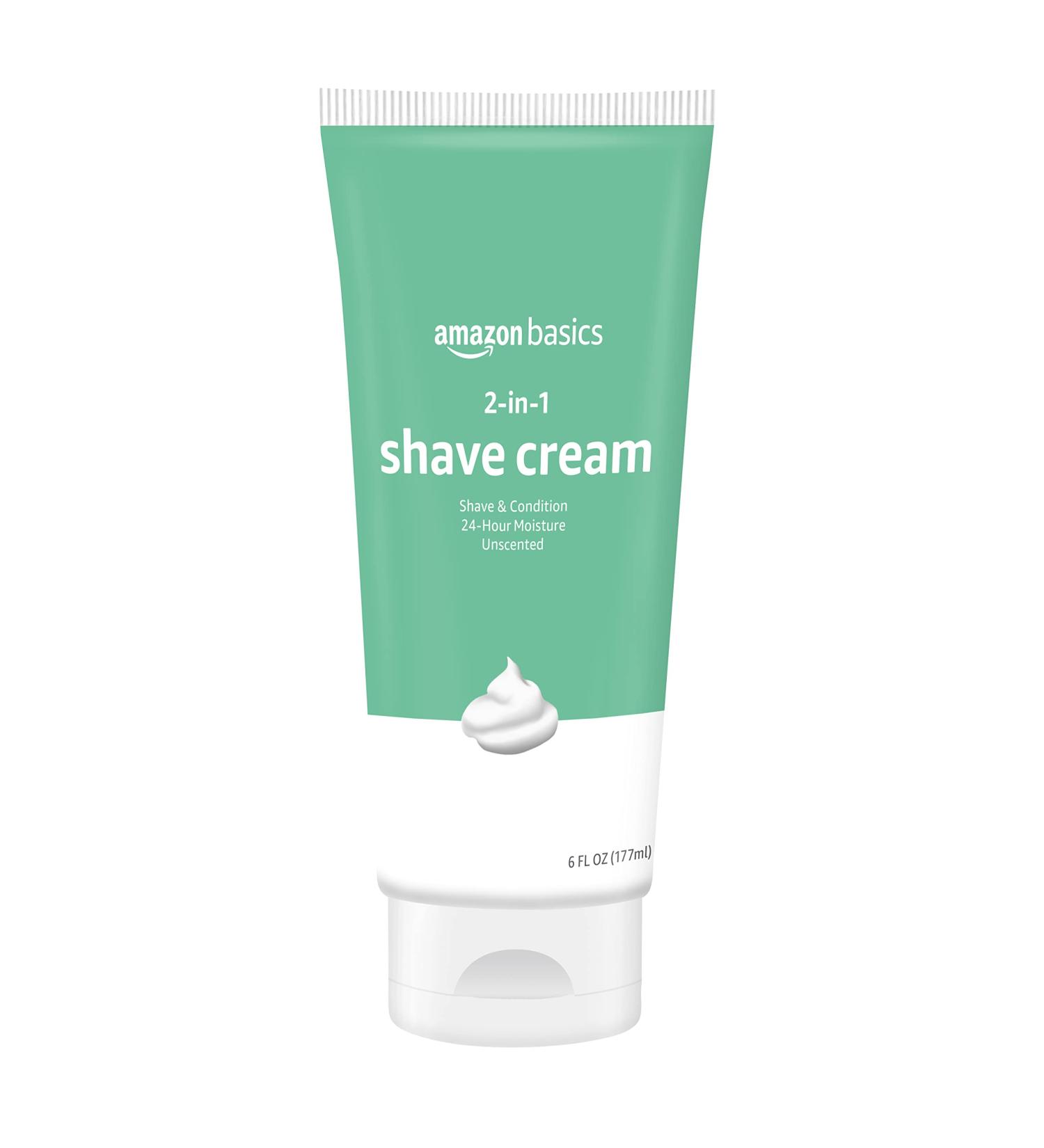 Amazon Basics 2-In-1 Shave Cream 6 Fl. Oz, Fragrance Free, 2 Pack (Previously Solimo) - Buy Online on GoSupps.com