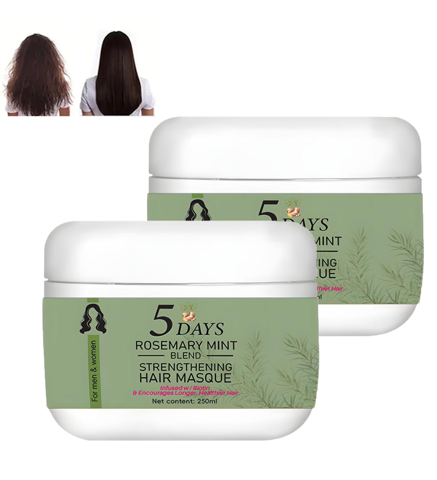 Rosemary Hair Mask Moisturising Hair Moisturiser Rosemary Hair Mask Natural for Dry Damaged Hair Reduces Hair Loss for Healthy Hair Growth - 250 ml (2 Pieces) 2 pieces. - Buy Online on GoSupps.com