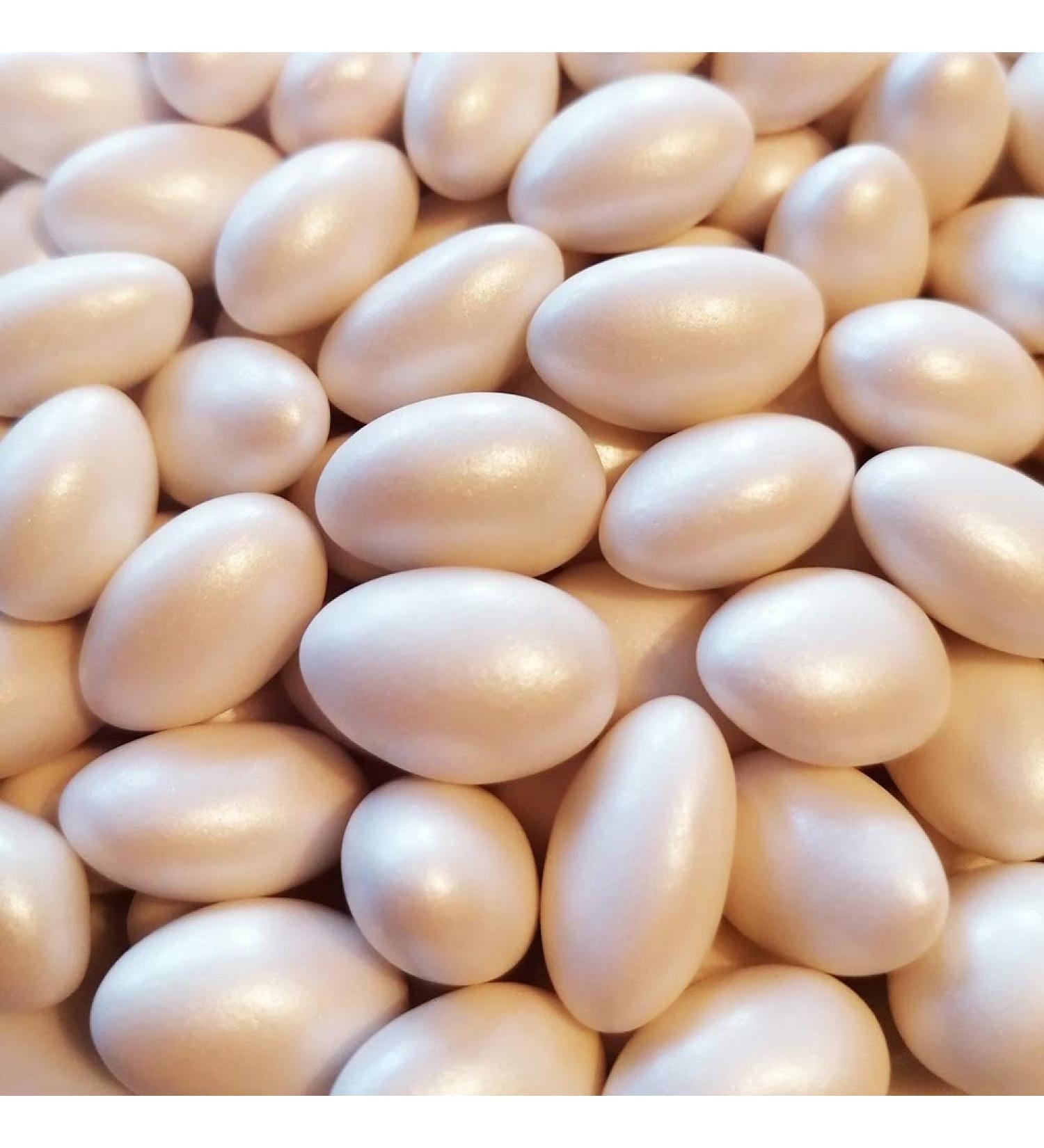 Premium wedding wedding almond white pearl gloss 500 g - guest gift wedding white candy give away sugar almonds white - Greek cuffa for Italian confetti French drages white