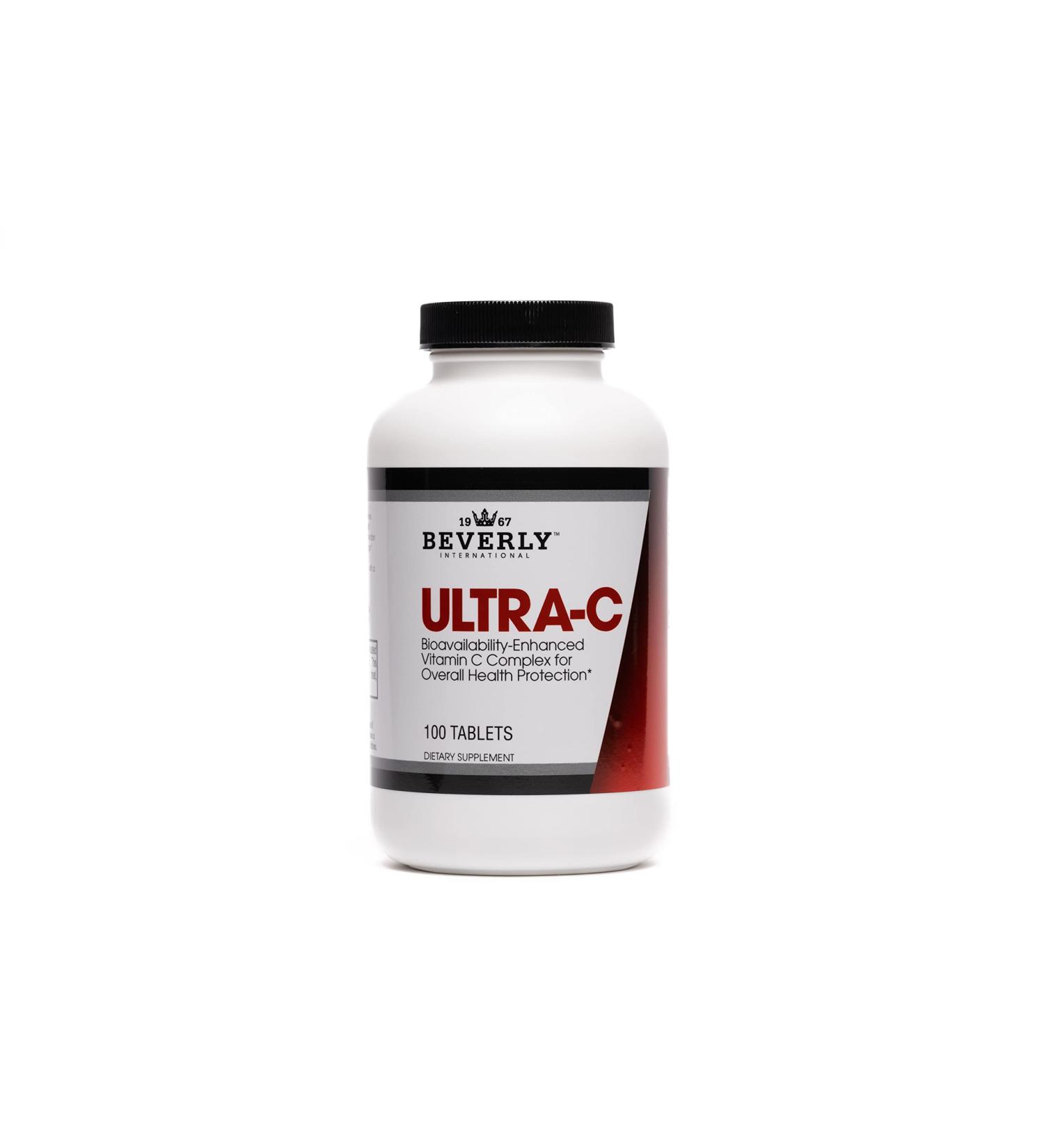Beverly International Ultra-C 100 Sustained-Release Vitamin C Tabs - 100 Count (Pack of 1) | Immune Health Support | Antioxidant Boost | Exercise Recovery | Pharmaceutical Grade - Buy Online on GoSupps.com