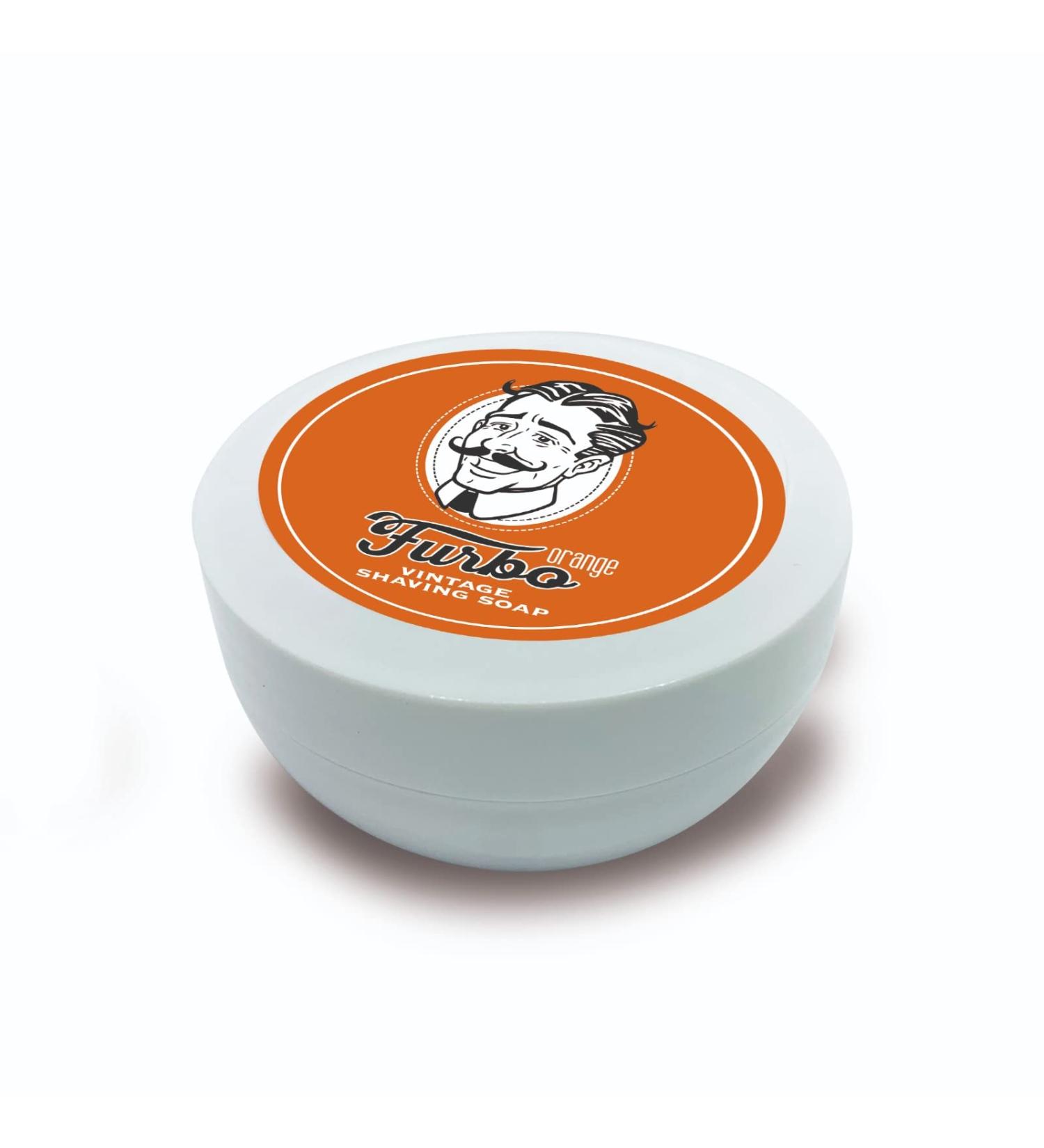 BALOCCHI Vintage orange tin of 100ml shaving soap