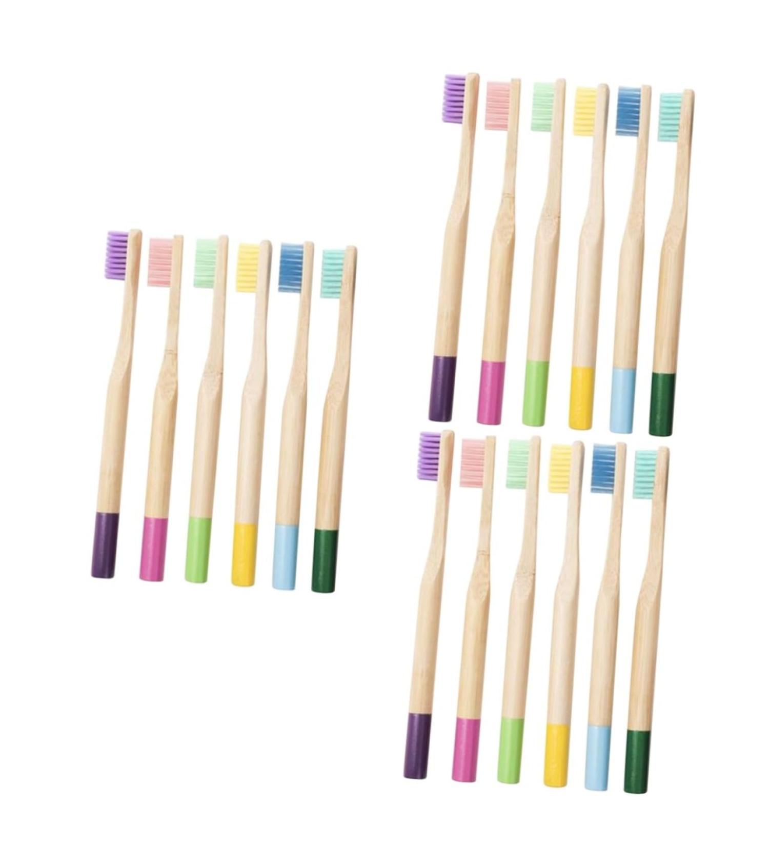 FRCOLOR 18 Pcs Kids Bamboo Charcoal Toothbrush Set - Ultra Soft & Eco-Friendly - Buy Online on GoSupps.com
