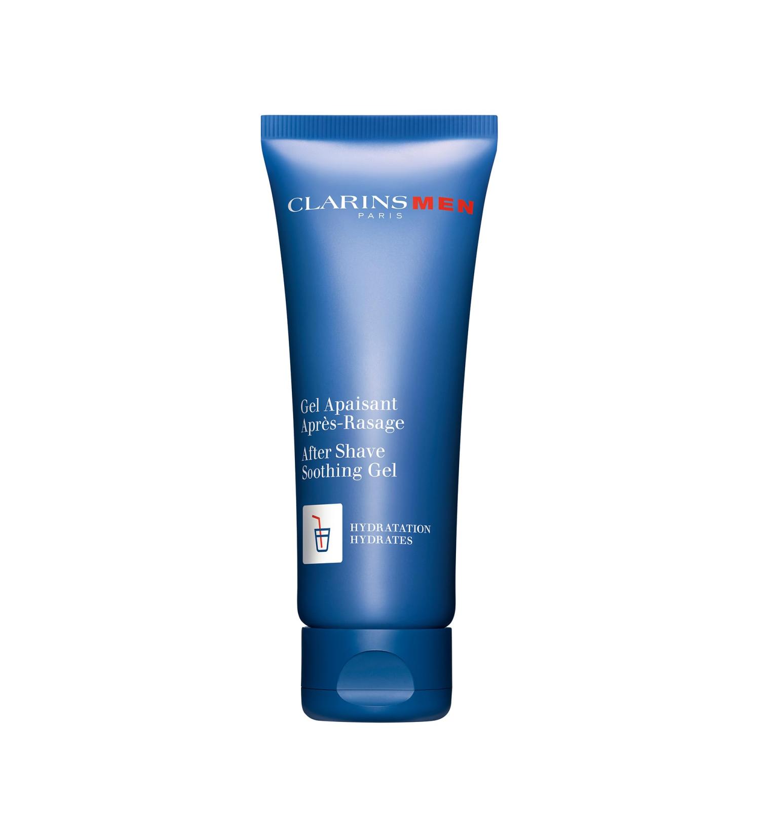 CLARINS MEN After Shave Soothing Gel | Hydrating Gel for Irritated Skin | Soothes Razor Burn & Moisturizes | Refreshes & Softens Beard | All Skin Types | 2.5 oz - Buy Online on GoSupps.com