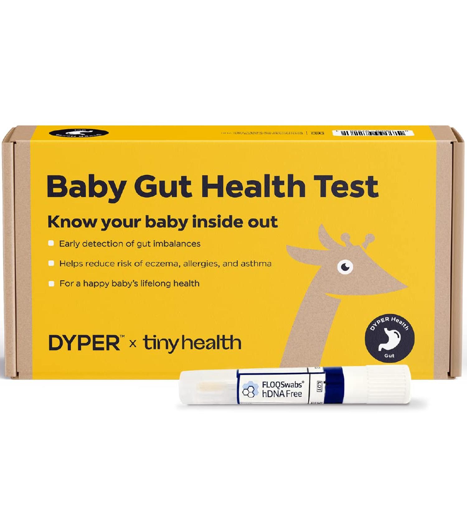 DYPER Baby Gut Health Test Kit | at Home Digestive Health Testing Kit for Microbiome Balance | Biomarker Testing for Eczema  Allergy  Asthma  Metabolic Health  & Food Sensitivity | Newborn to 3 Years - Buy Online on GoSupps.com