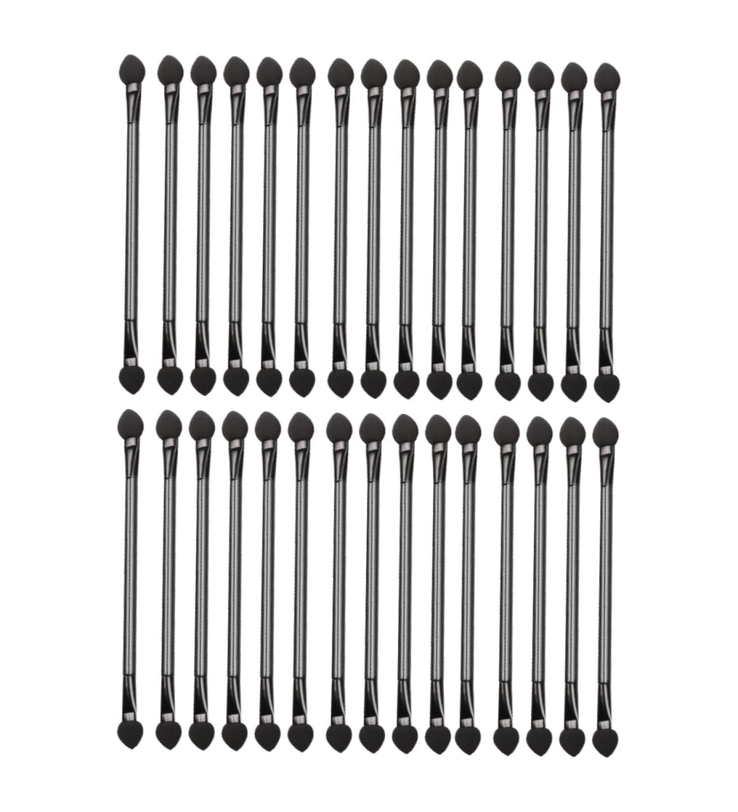 WOONEKY 30pcs Double Ended Eyeshadow Brush Dua Side Eyeshadow Brush Foam Makeup Brush Black Artificial Fiber - Buy Online on GoSupps.com