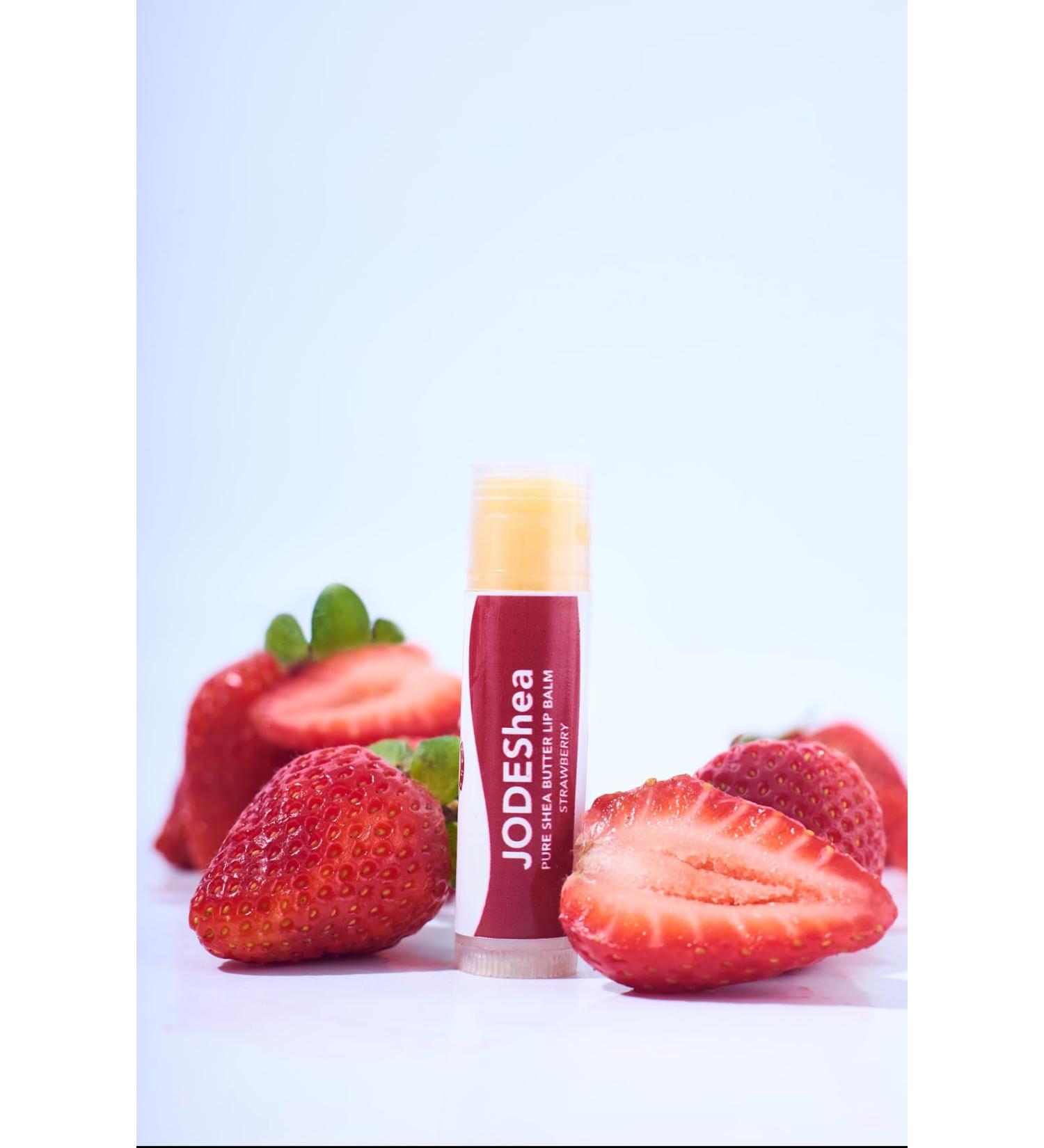JODEShea Pure Shea Butter Lip Balm Strawberry Flavor - Buy Online on GoSupps.com