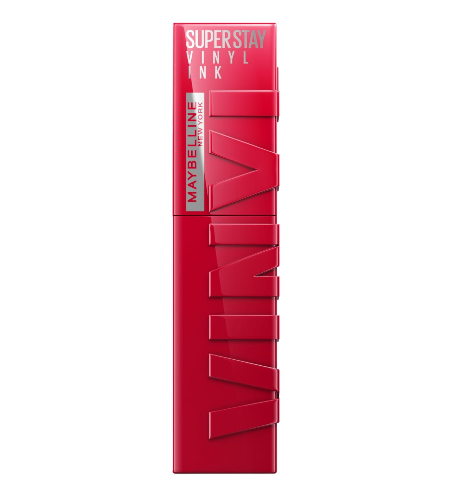 Maybelline New York Super Stay Vinyl Ink Liquid Lipstick No. 50 Wicked - 16 Hours Hold Shiny Finish | 4.2 ml  - Buy Online on GoSupps.com