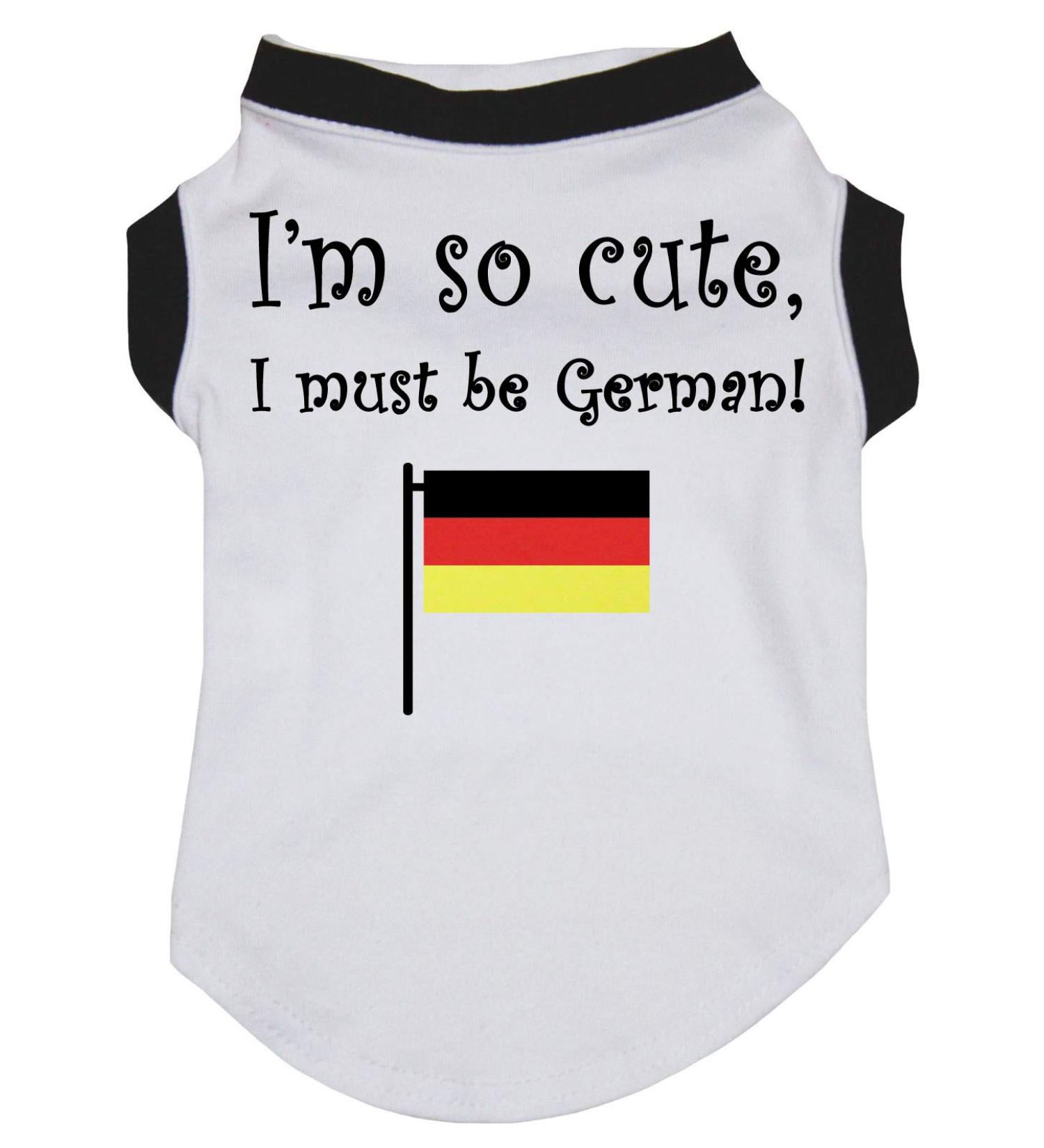 Petitebelle I'm So Cute I Must Be German Puppy Dog Shirt (White XXX-Large) white XXX-Large