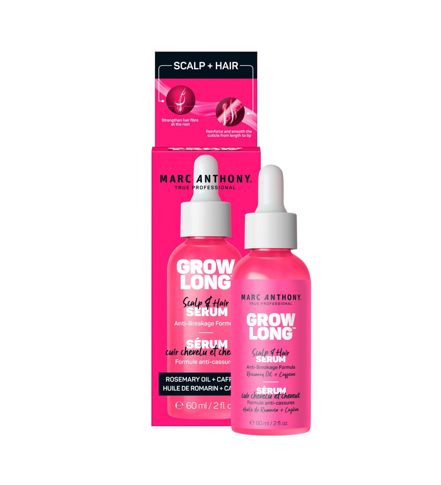 Marc Anthony Grow Long Scalp & Hair Serum - Anti-Breakage Formula for Nourishing & Hydrating Hair - Natural Shine & Volume - 2 fl oz - Buy Online on GoSupps.com