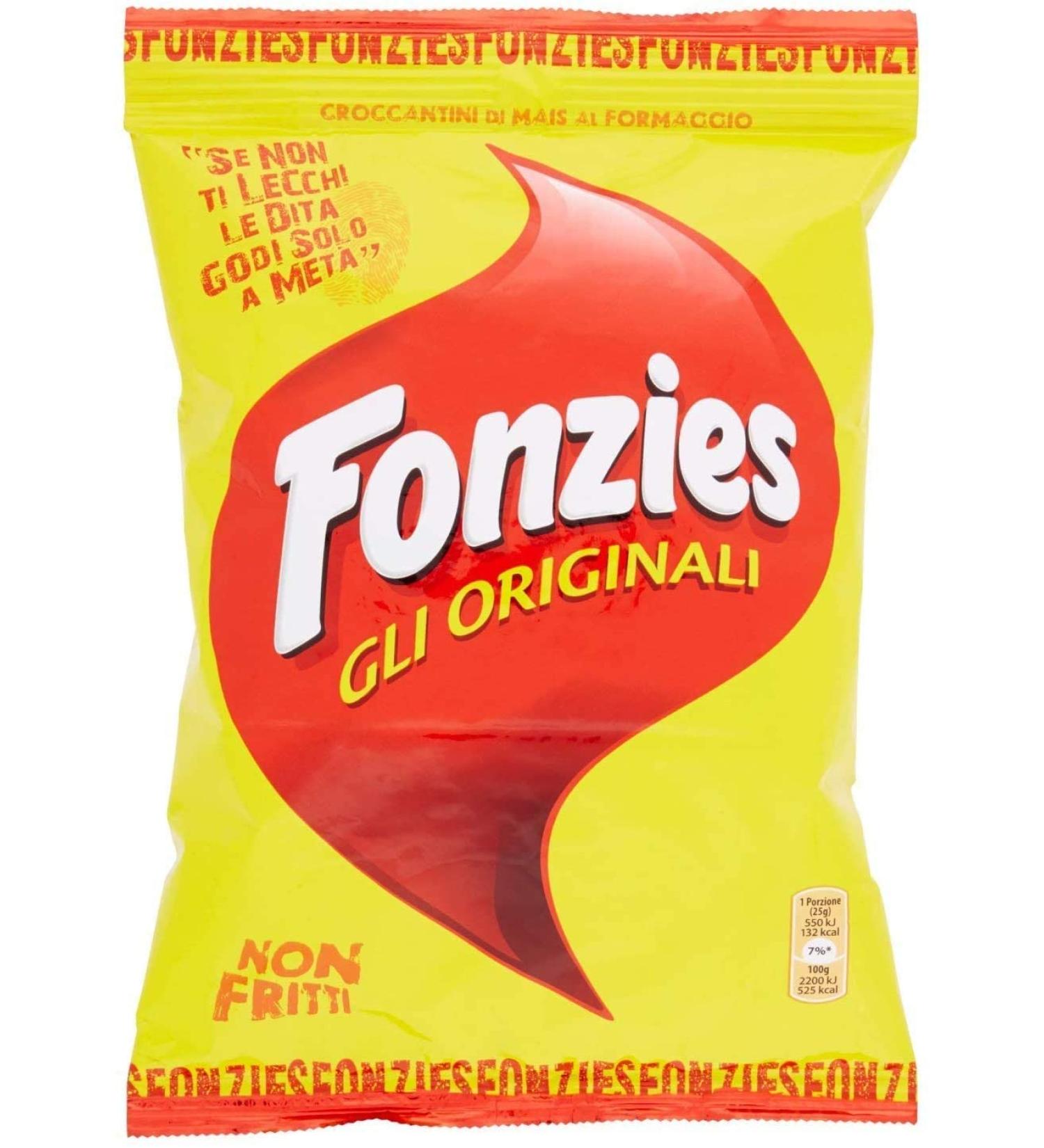 Fonzies Fonzies Pack of 10 Italian Cheese Flavored Corn Chips 100g