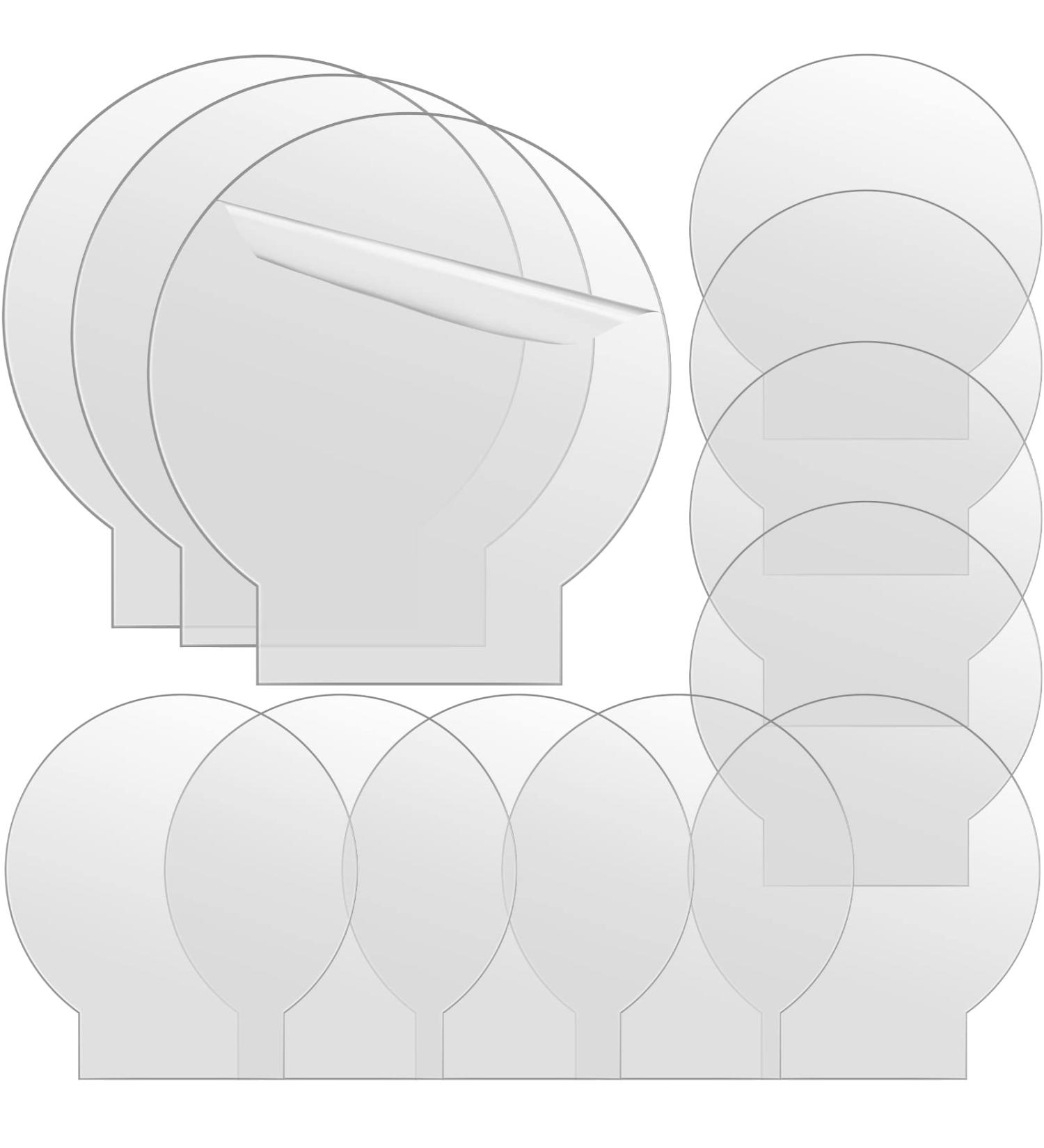 12 Pieces Clear Cast Acrylic Sheet 0.08 Inch Thick Panel Board for LED Light Base - Double Sided Protective Layer for Engraving DIY Craft Display (Round) - Buy Online on GoSupps.com