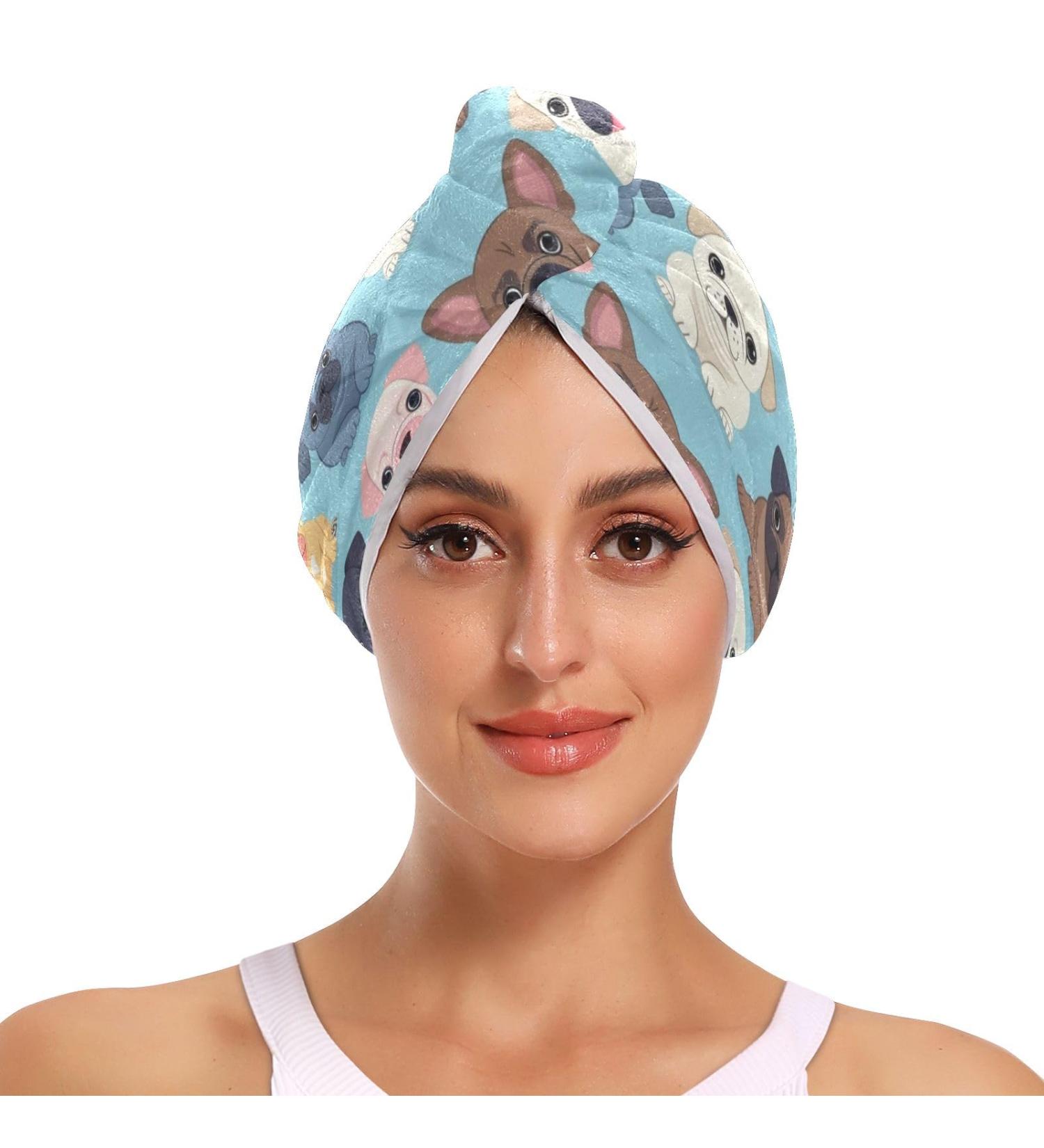 2 Pack Super Absorbent Dog Hair Towels - Quick Drying Turbans for Women & Girls | Ideal Dog Grooming Essentials - Buy Online on GoSupps.com