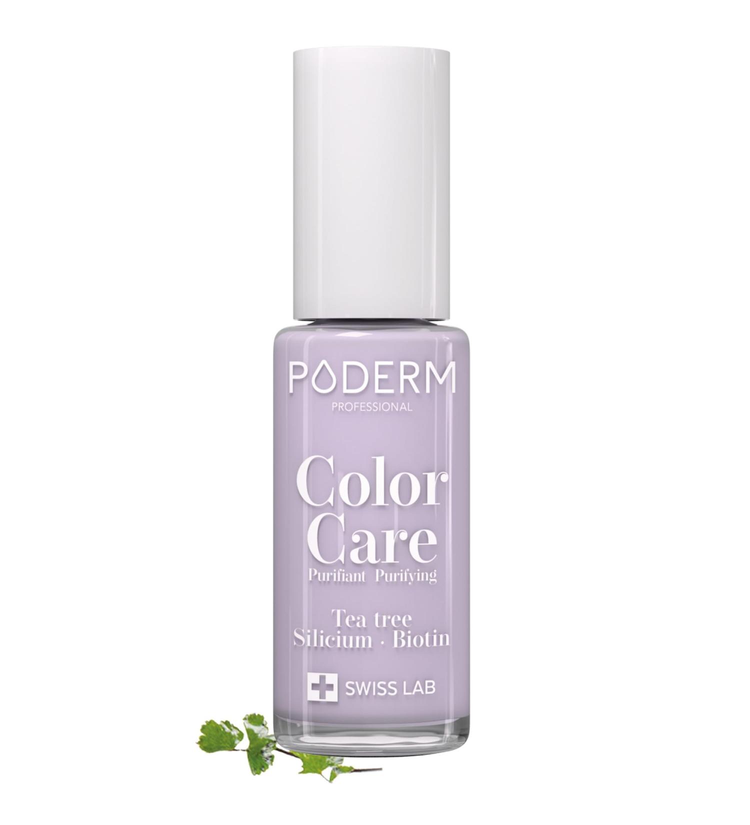 PODERM - FUNGAL NAIL INFECTIONS - Nail varnish TEA TREE - Prevention & Treatment of Nails Yellowed/Damaged by FUNGAL INFECTIONS - TREATS & COLOURS - foot/hand treatment - Swiss Made Lilac - Buy Online on GoSupps.com
