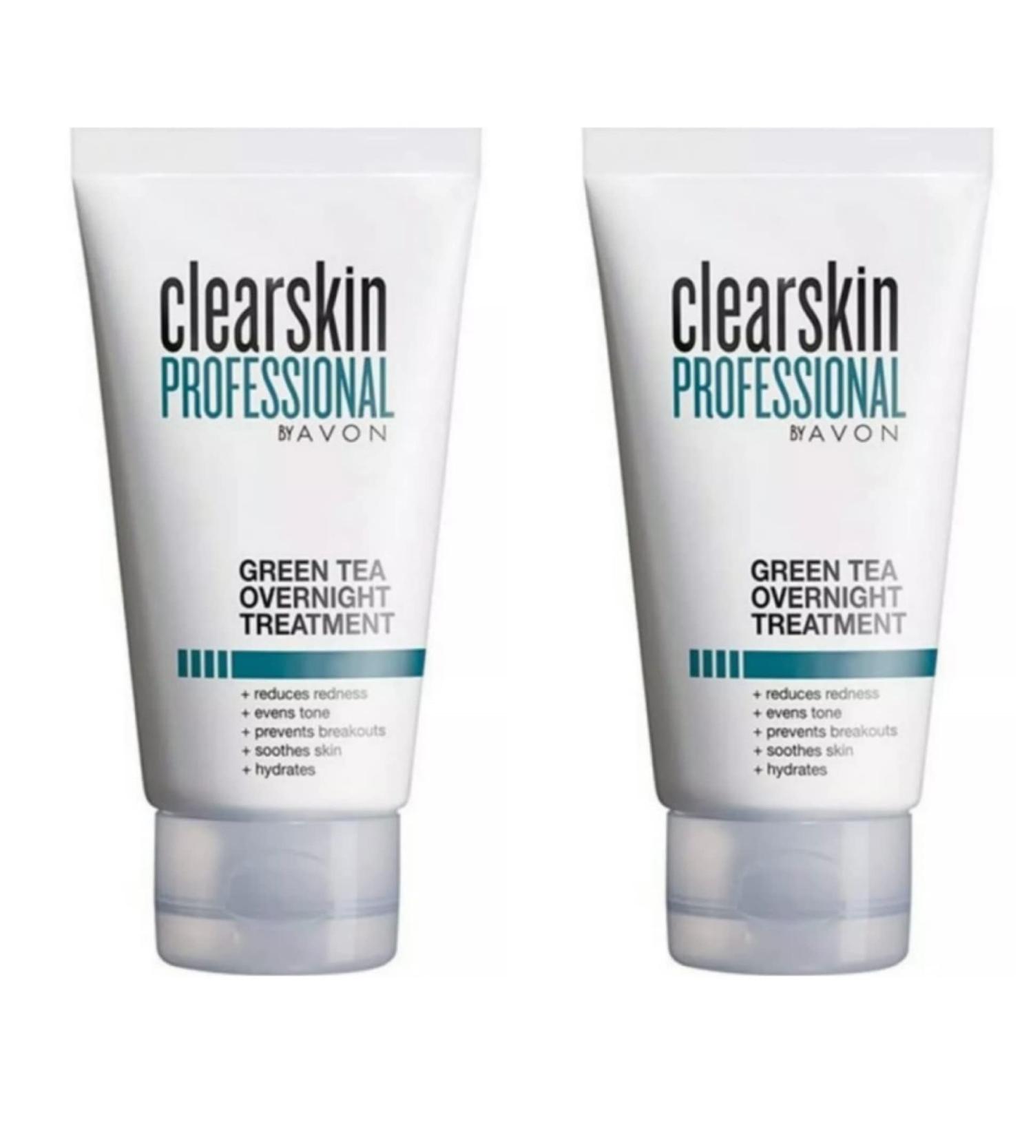 2x Avon Clearskin Professional Green Tea Overnight Treatment-50ml(100ml)