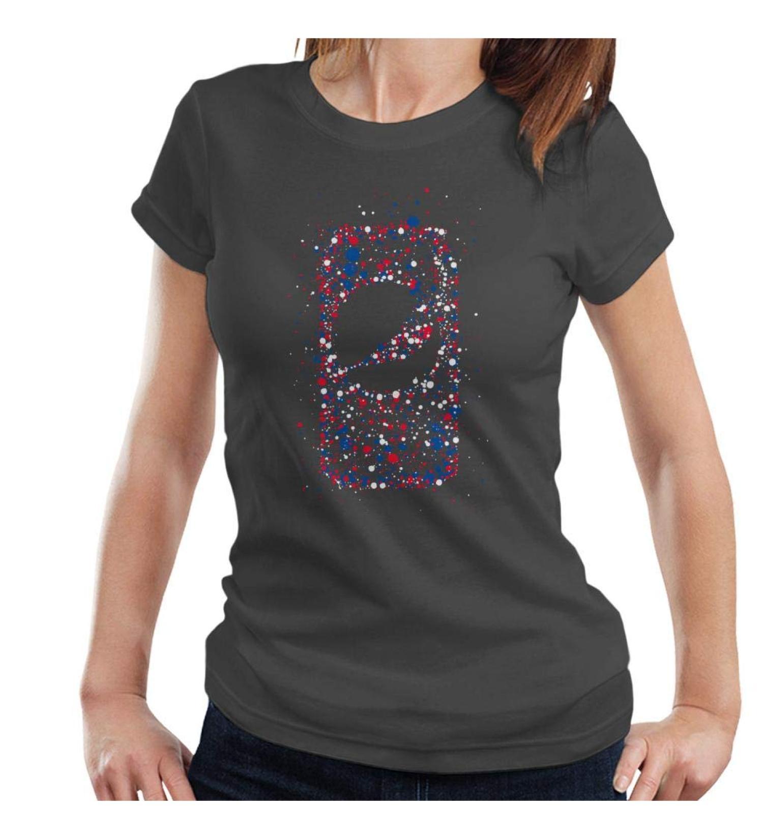 All+Every Pepsi Splash Can Women's T-Shirt L Charcoal - Buy Online on GoSupps.com