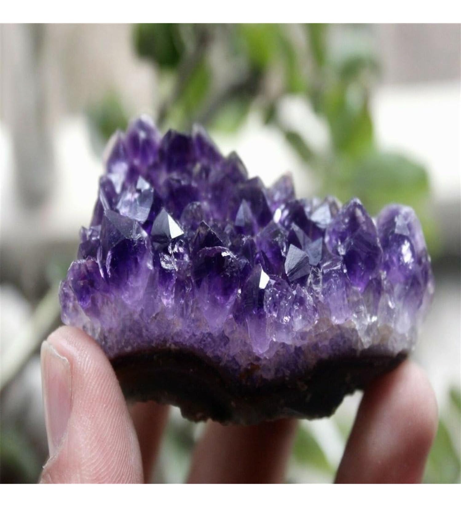 Natural Mini Amethyst Raw Crystal Cluster ERBDRGAZ (Size : 100-150) - Buy Online on GoSupps.com