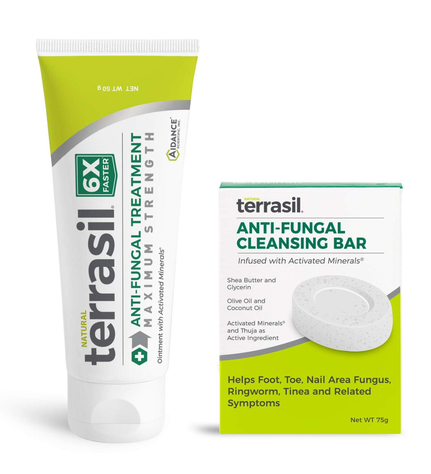 Terrasil Anti-fungal Treatment 50gm Max + Antifungal Cleansing Soap | 6X Faster Healing with Natural Clotrimazole | Soothing Relief for Infections - Buy Online on GoSupps.com