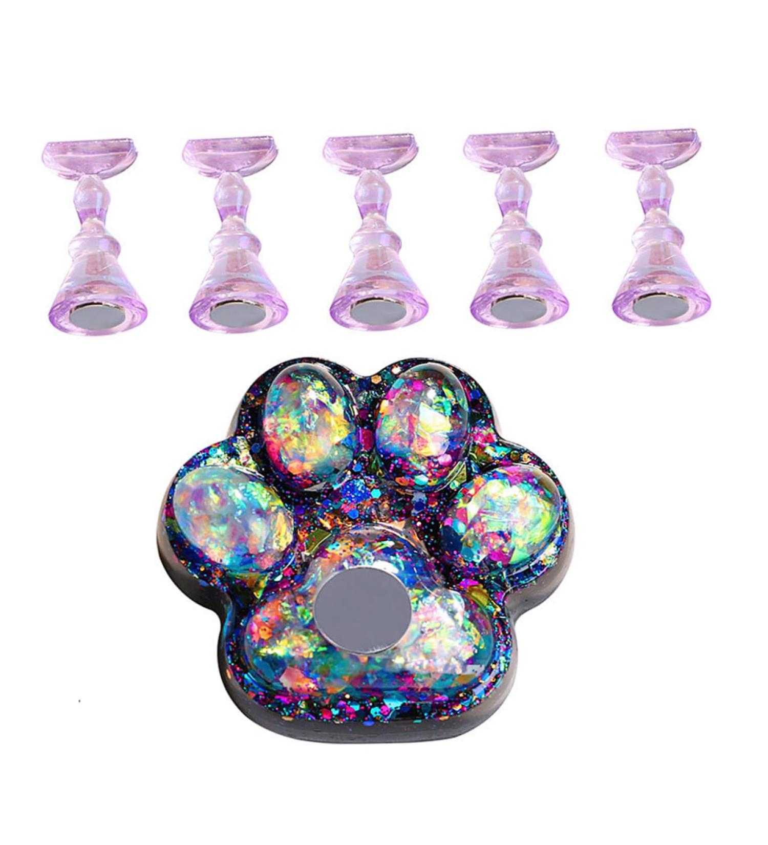 POPETPOP 1 Set Nail Practice Holder Practice Nail Tip Holder Nail Painting Nail Polish Display Rack False Nail Stand Nail Tools Nail Gel Nail Tip Stand Makeup Palette Crystal Glue Magnetic 4.8x4.5cm As Shown - Buy Online on GoSupps.com