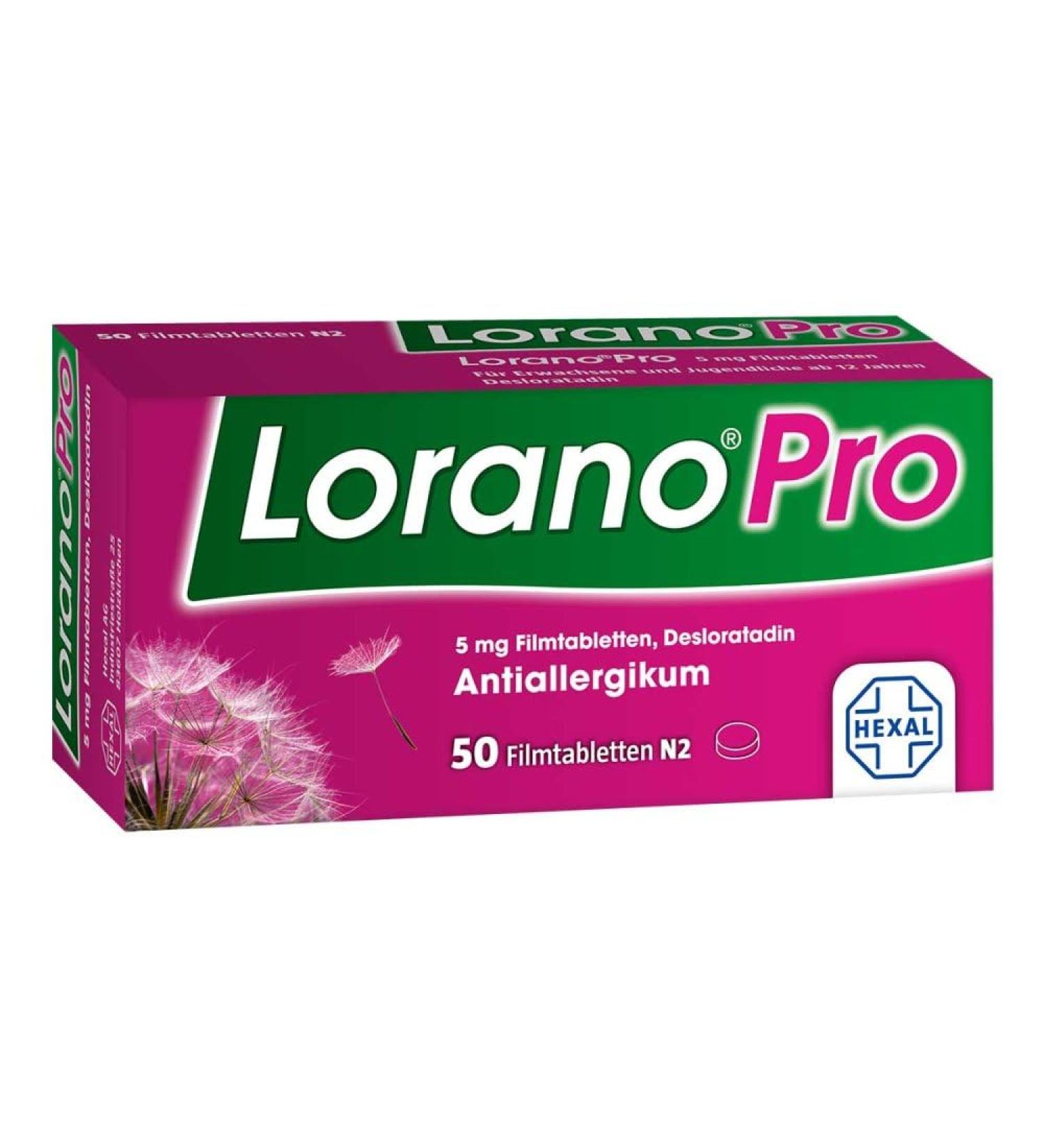 LORANO PRO 5 mg Film-Coated Tablets - 50 pcs | Effective Allergy Relief | International Shipping Available - Buy Online on GoSupps.com