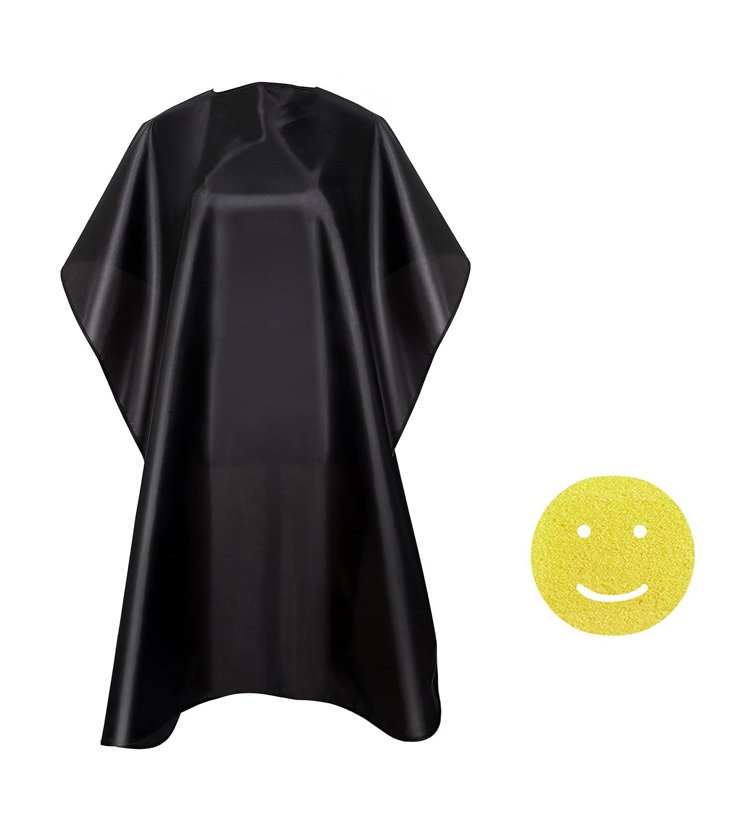 NOOA Waterproof Barber Cape for Men and Women - Black Hair Cutting Cape 41.5 x 58 inches - Adjustable Neck Size - Ideal for Hair Treatment - Cutting/Coloring/Perming - Buy Online on GoSupps.com