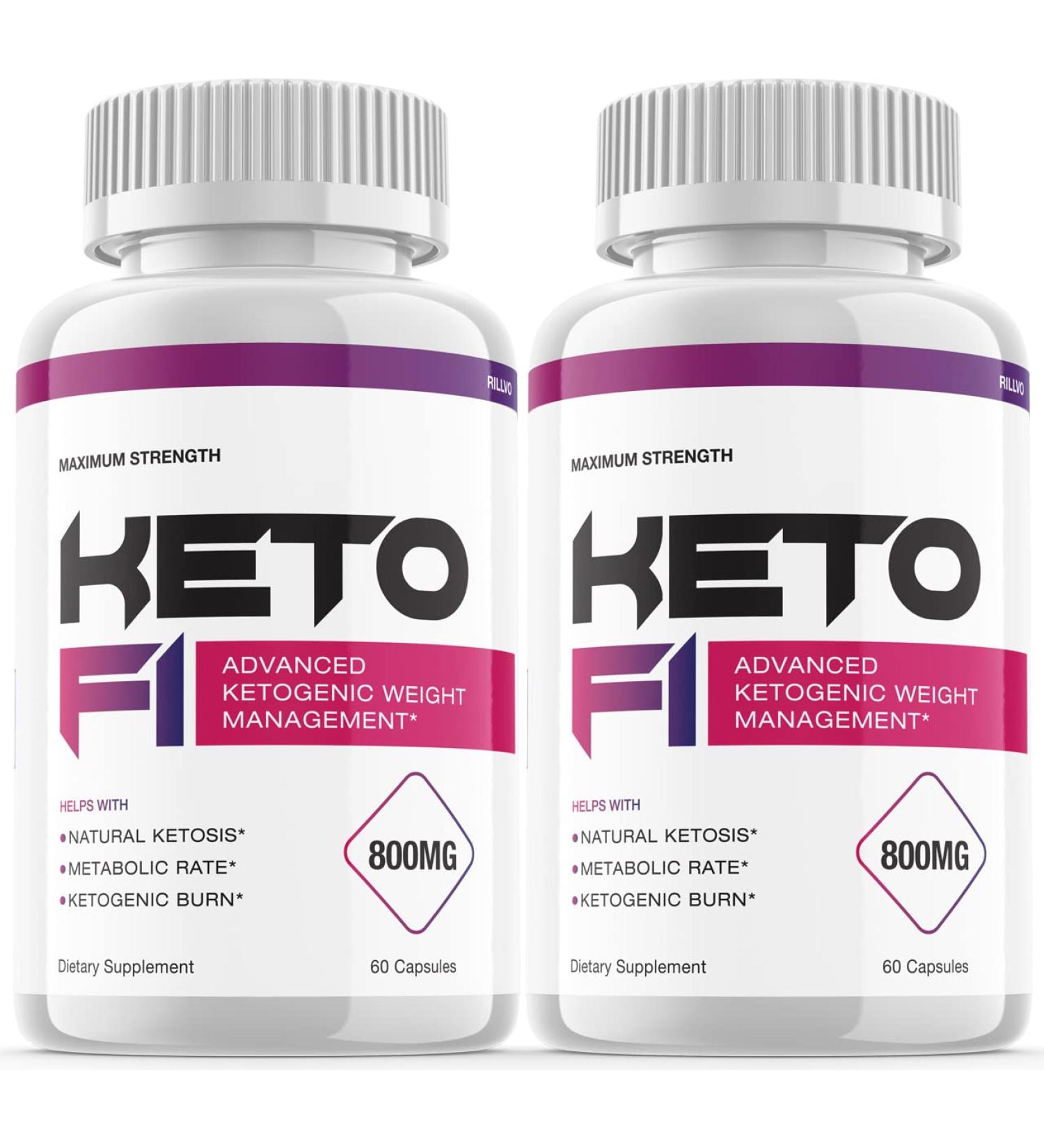 (2 Pack) Keto F1 Pills Advanced Ketogenic Support Shark Keto Tank (120 Capsules) 60 Count (Pack of 2)