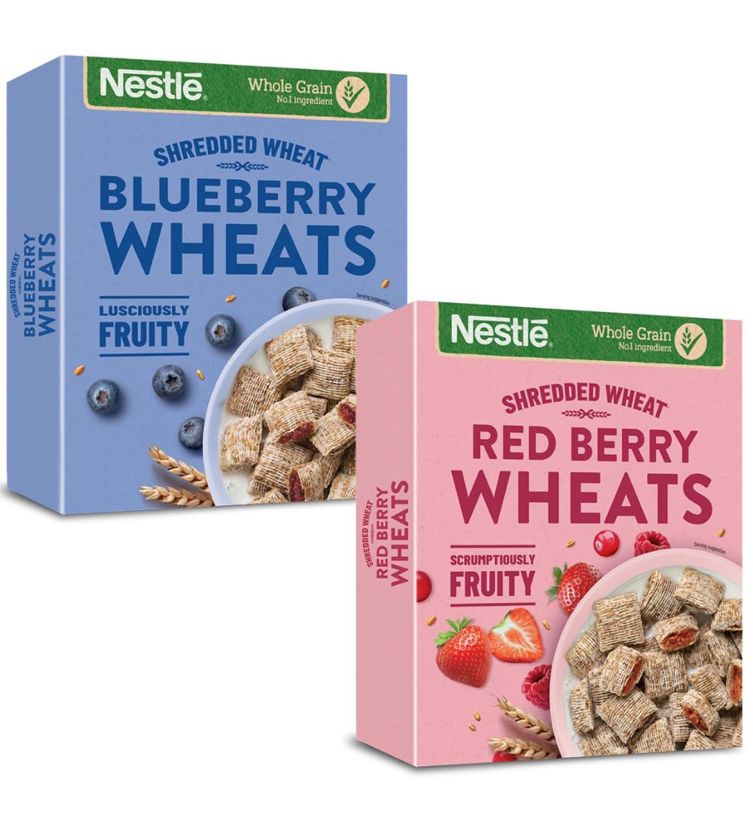 Cereal Bundle with Shredded Wheat Blueberry Fruit Wheats 450g and Shredded Wheat Red Berries and Vanilla Cereal 450g (2 Pack) - Buy Online on GoSupps.com