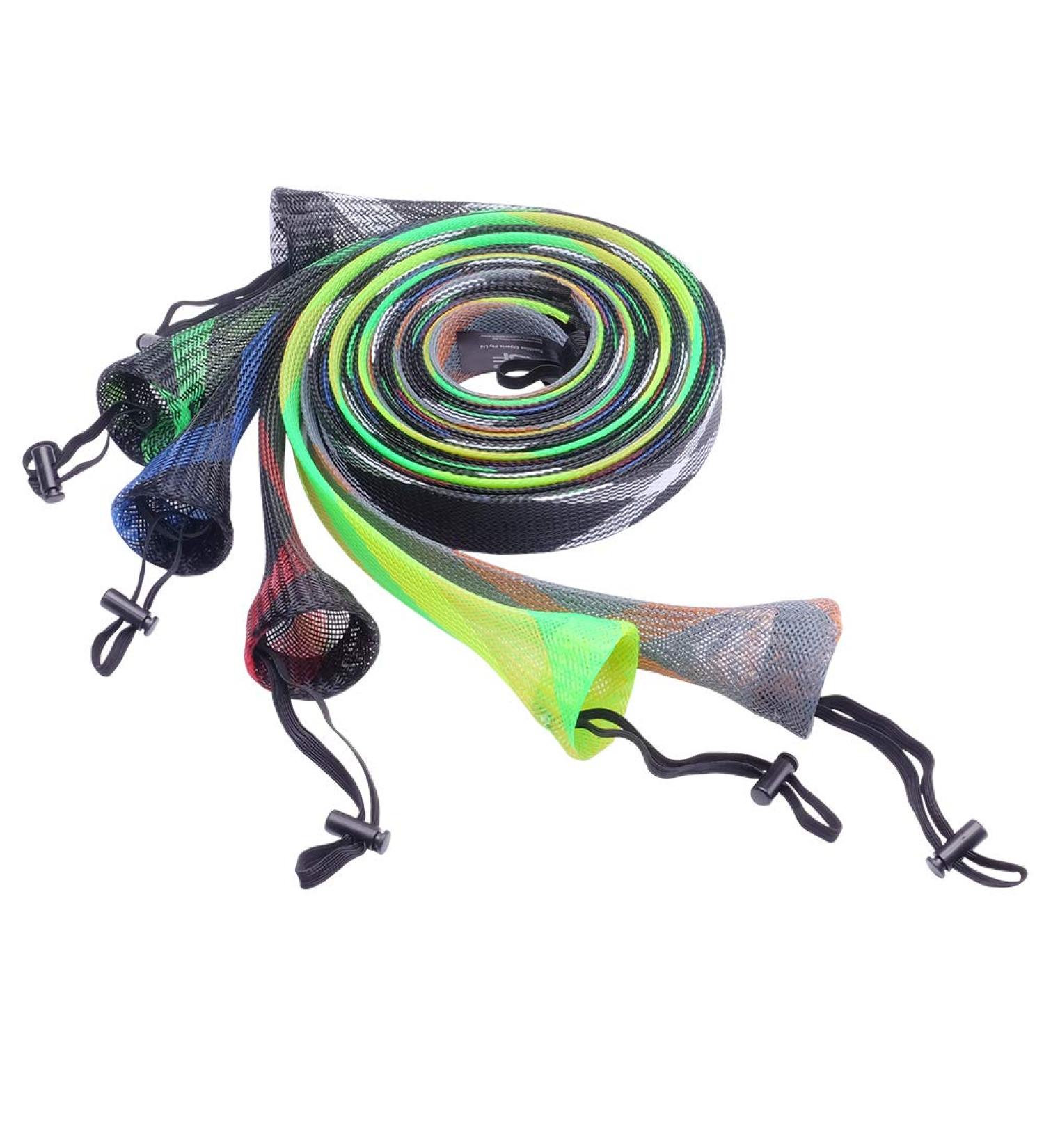 6pcs SF Fishing Rod Sock Sleeve Cover for Casting Rod - 6 Colors - Fits 6.5-7.5FT - Buy Online on GoSupps.com