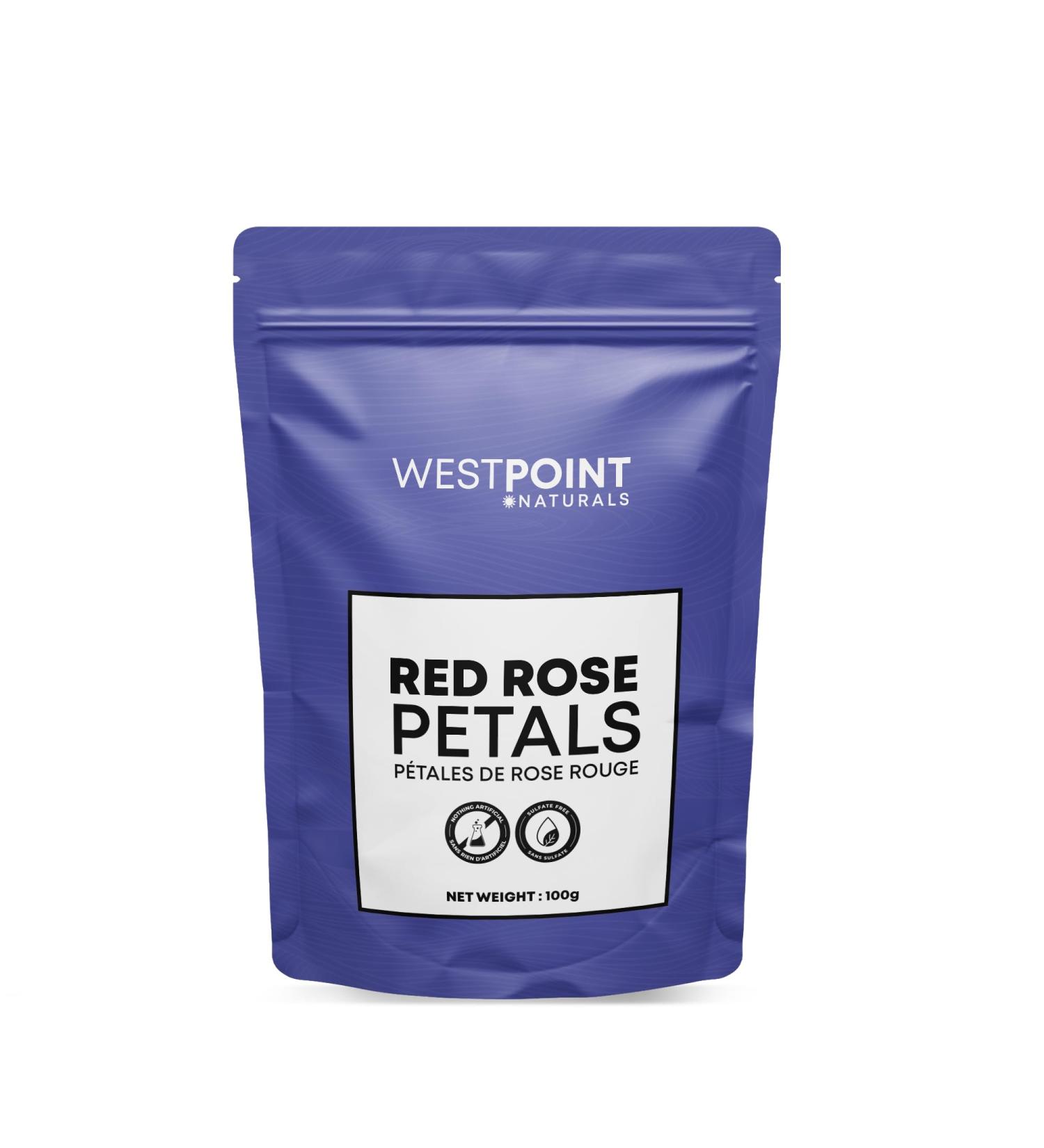 Westpoint Naturals Red Rose Petals 100g - Buy Online on GoSupps.com