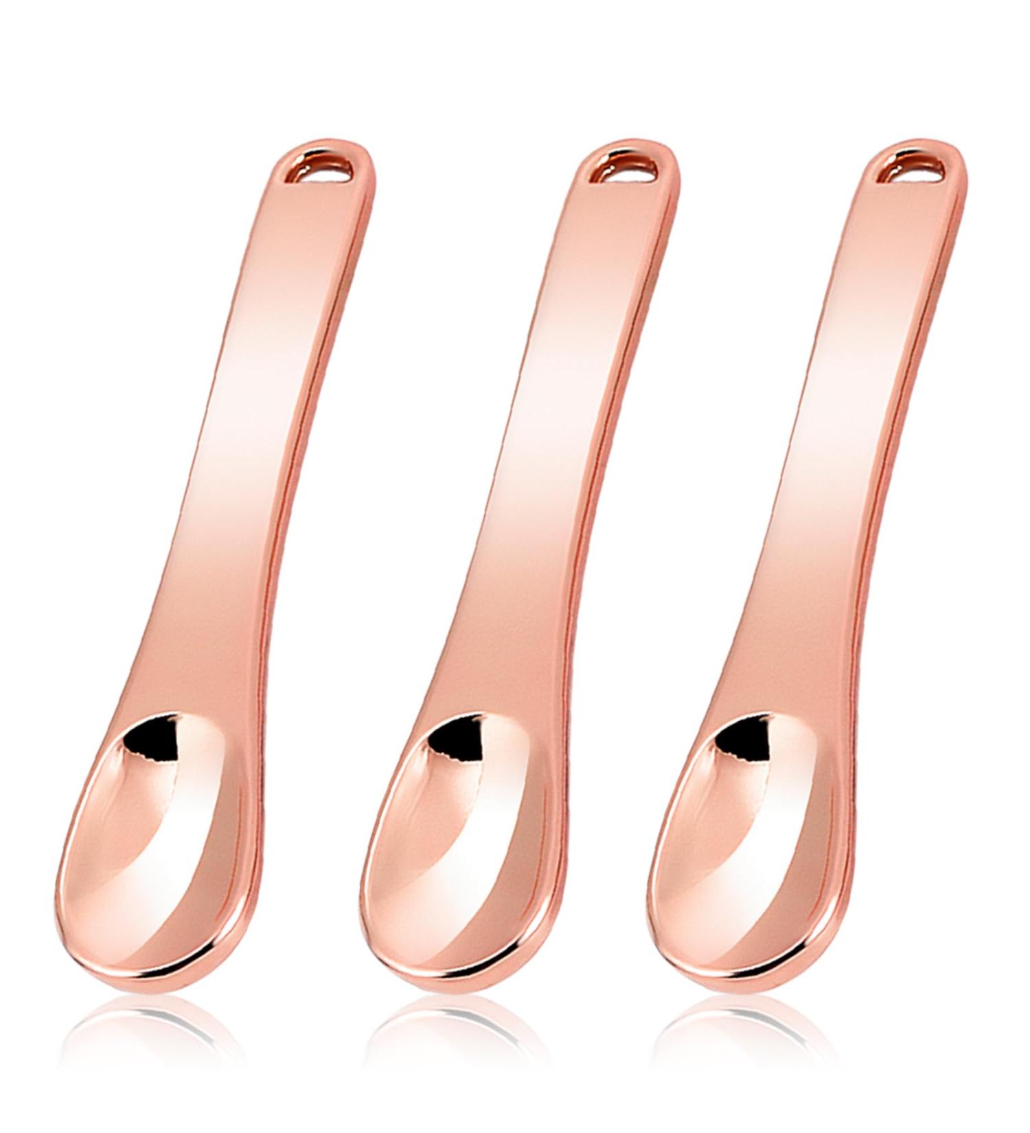 Wllhyf Mini Metal Makeup Spatula - Reusable Beauty Applicator for Face Masks Creams & Lotions | Rose Gold | Skincare Tool - Buy Online on GoSupps.com