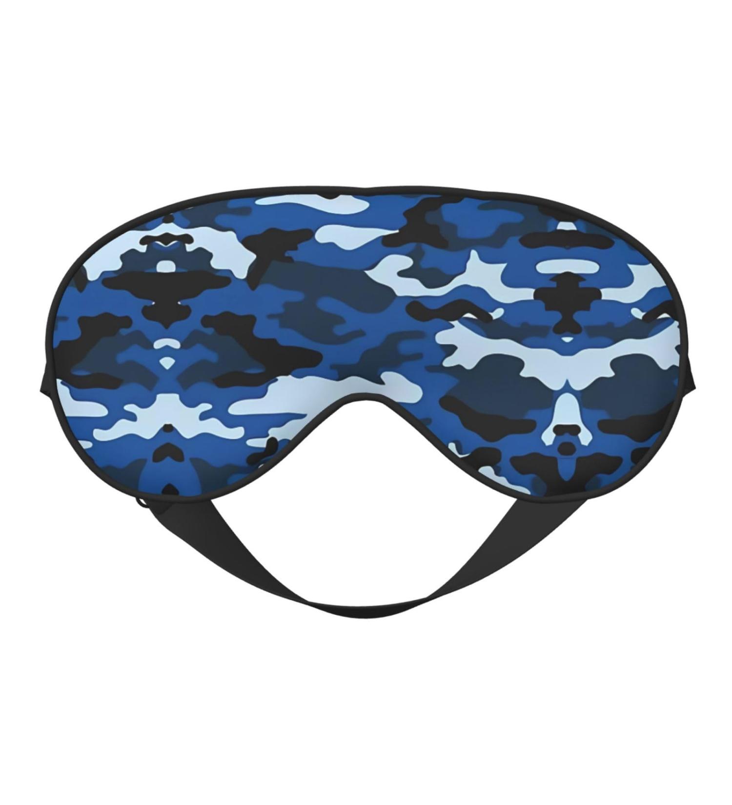 Buy Blue Camo Eye Mask - Soft Adjustable Comfortable Sleep Mask for Men & Women - International Shipping Available - Buy Online on GoSupps.com